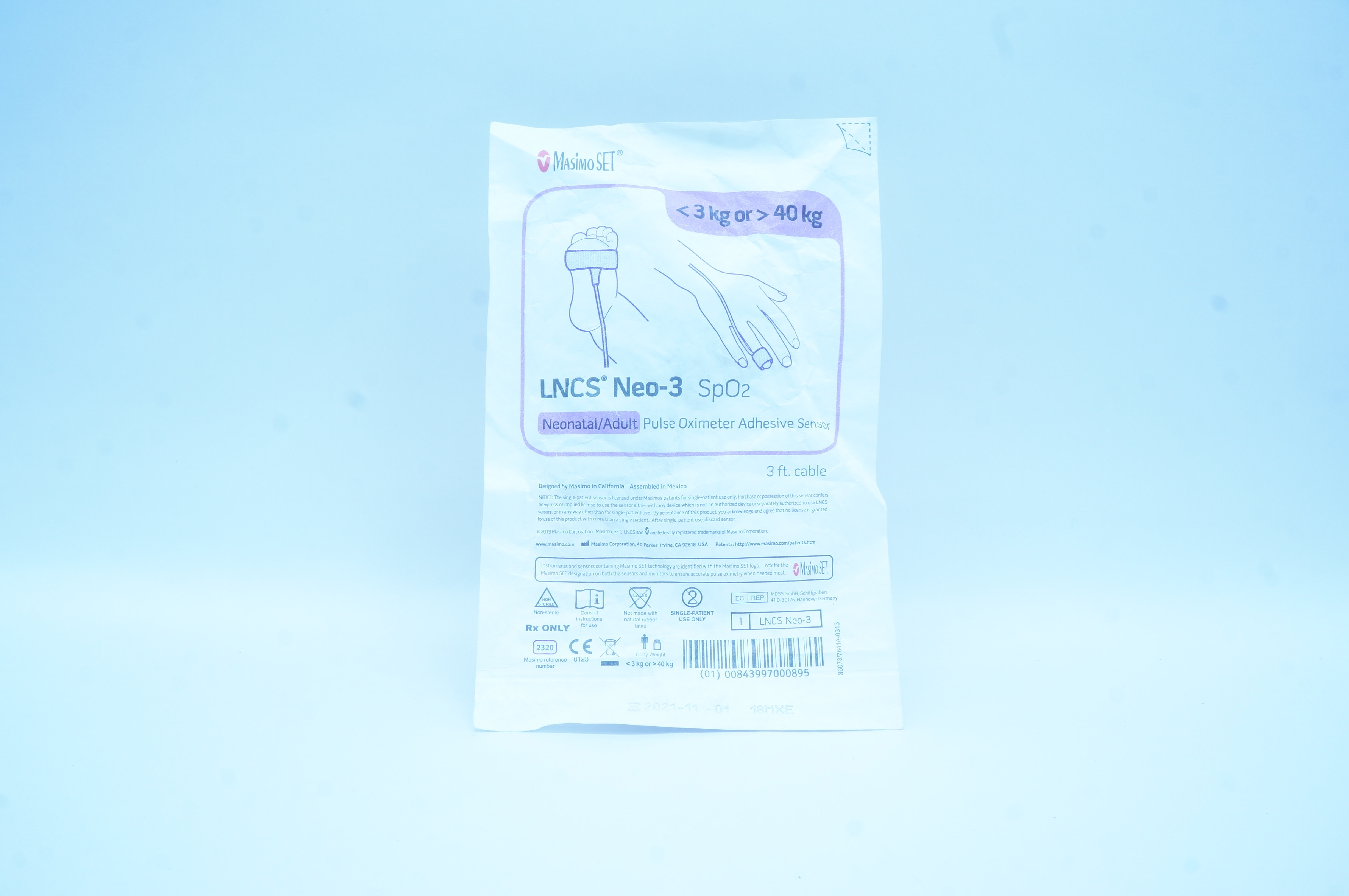 Masimo 2320 LNCS Neo-3 SpO₂ Neonatal/Adult Pulse Oximeter Adhesive Sensor (x)