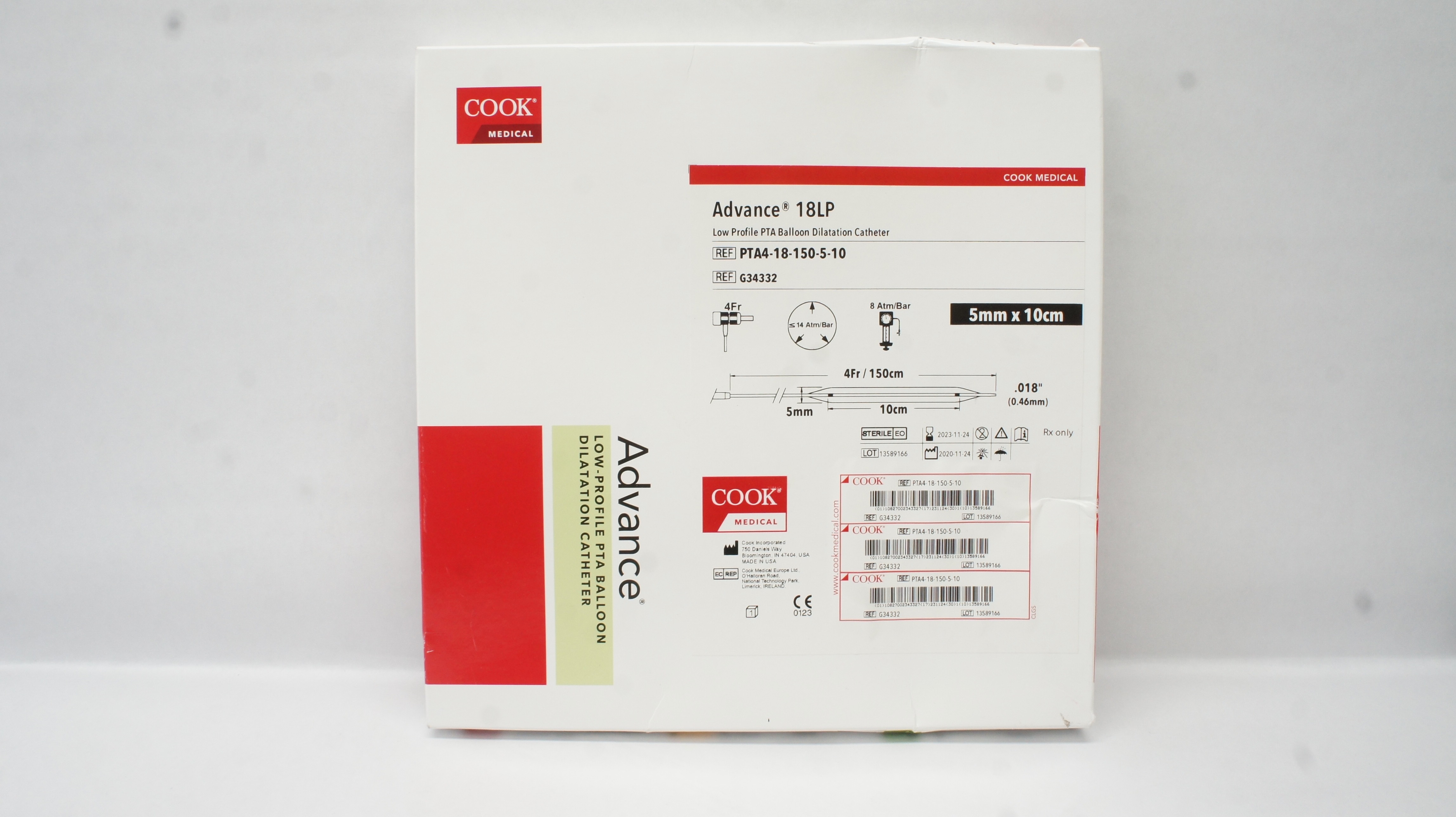 Cook Medical G34332 Advance 18LP LowProfile PTA Balloon Dilatation