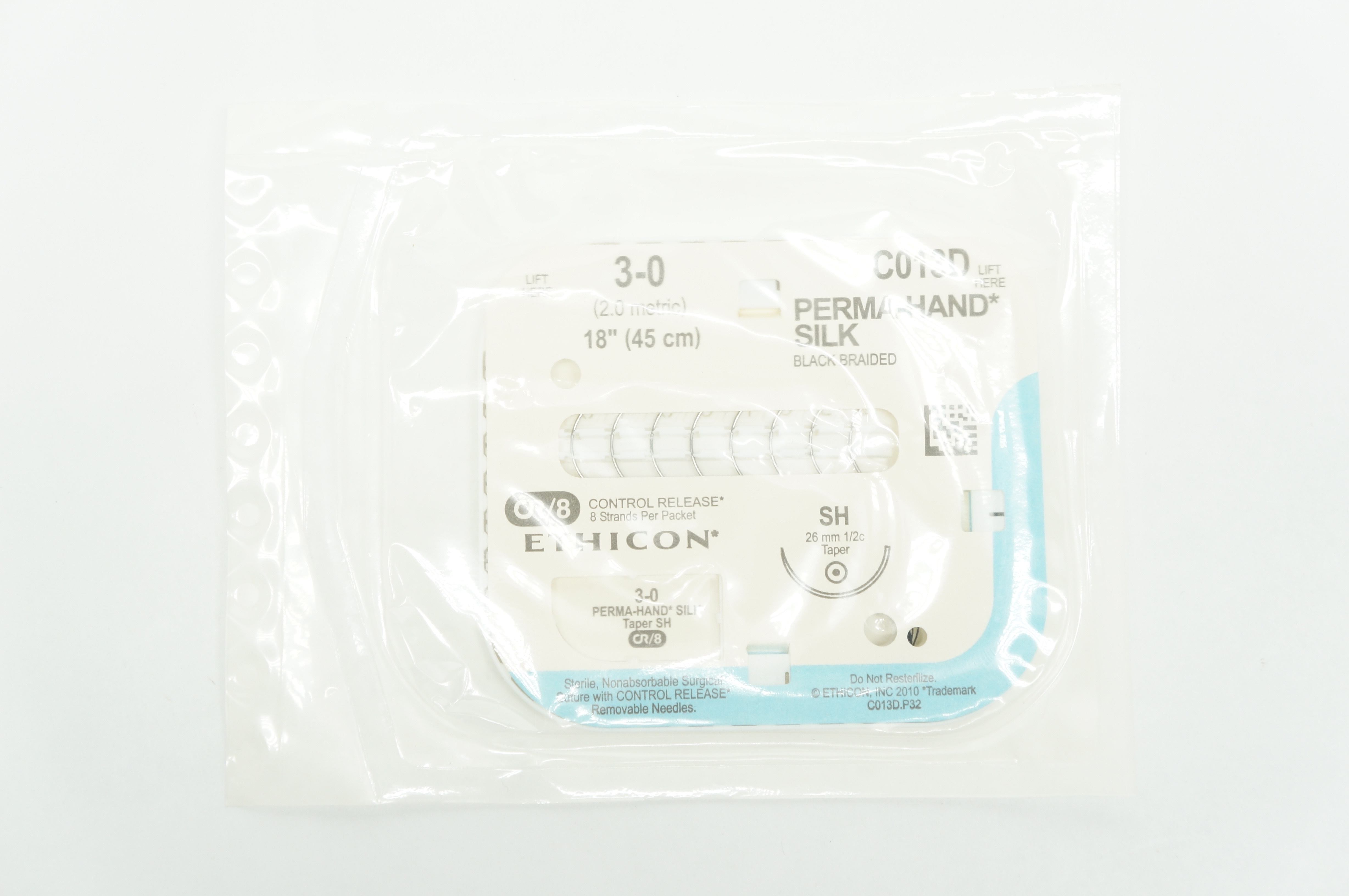 C013d Ethicon C013D 3-0 PERMA-HAND SILK, SH, 26mm 1/2c Taper, 18inch