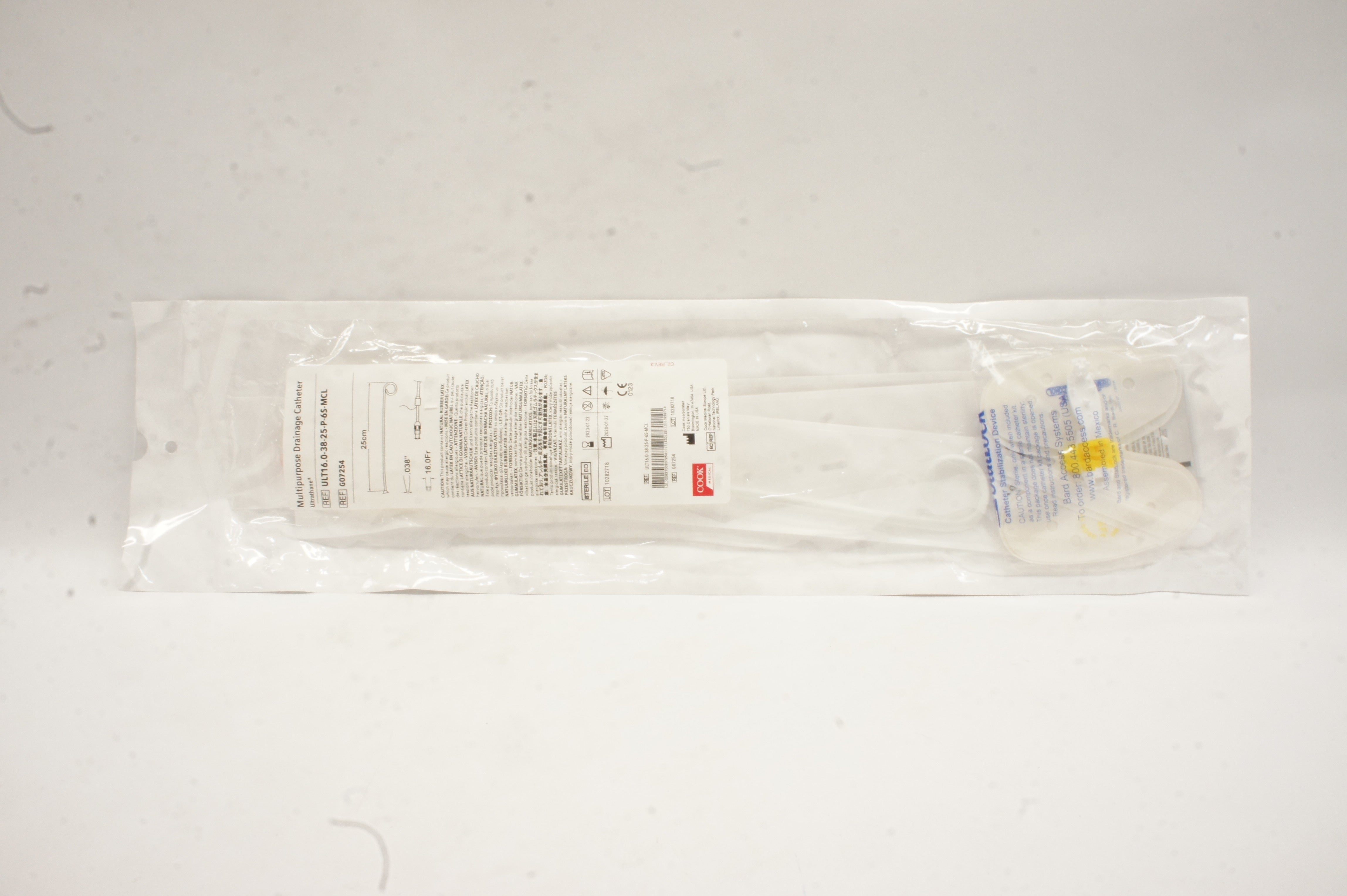 Cook Medical G07254 Multipurpose Drainage Cath. Ultrathane 25cmx.038inchx16.0Fr.