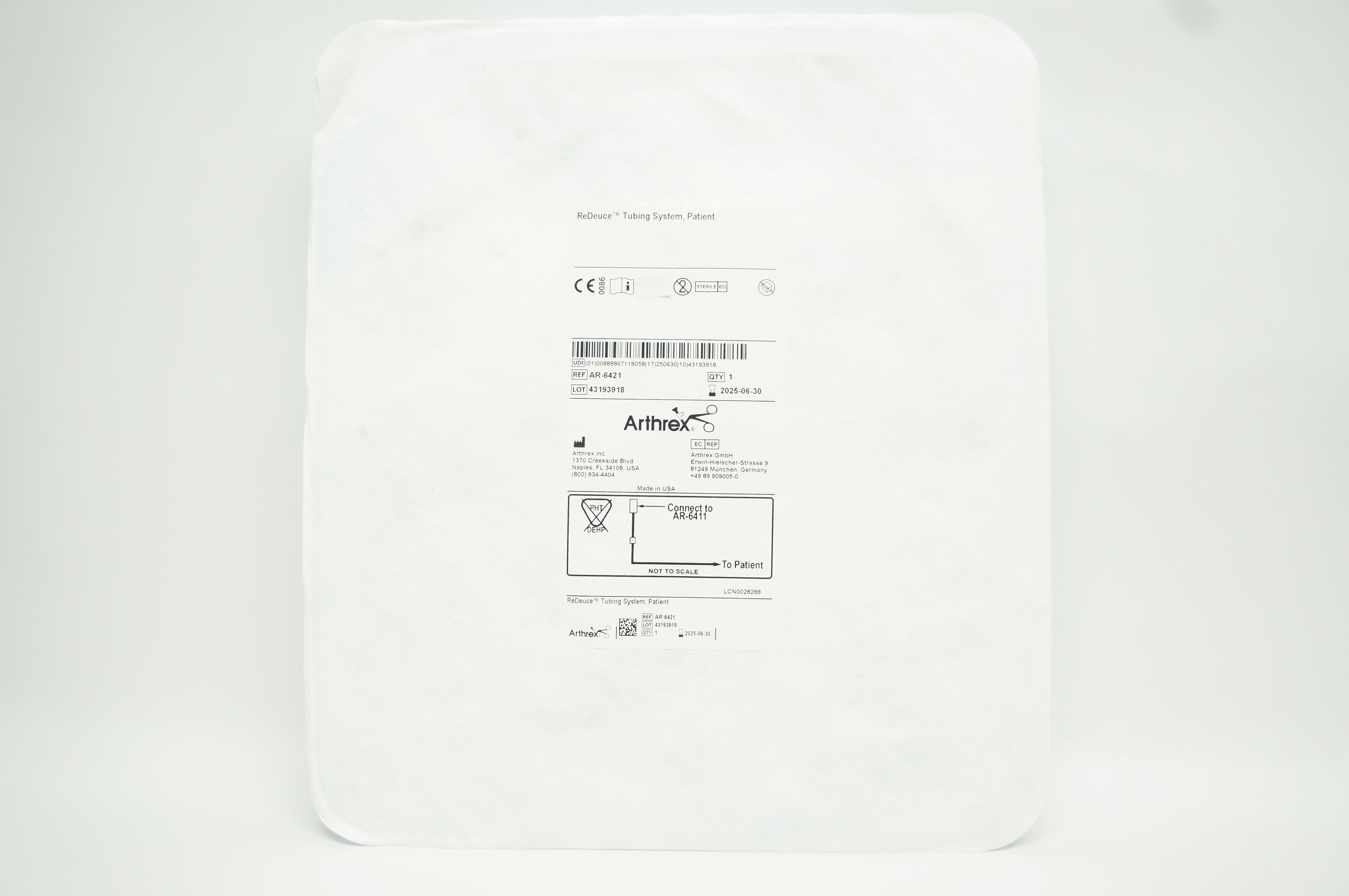 Arthrex AR-6421 ReDeuce Tubing System, Patient
