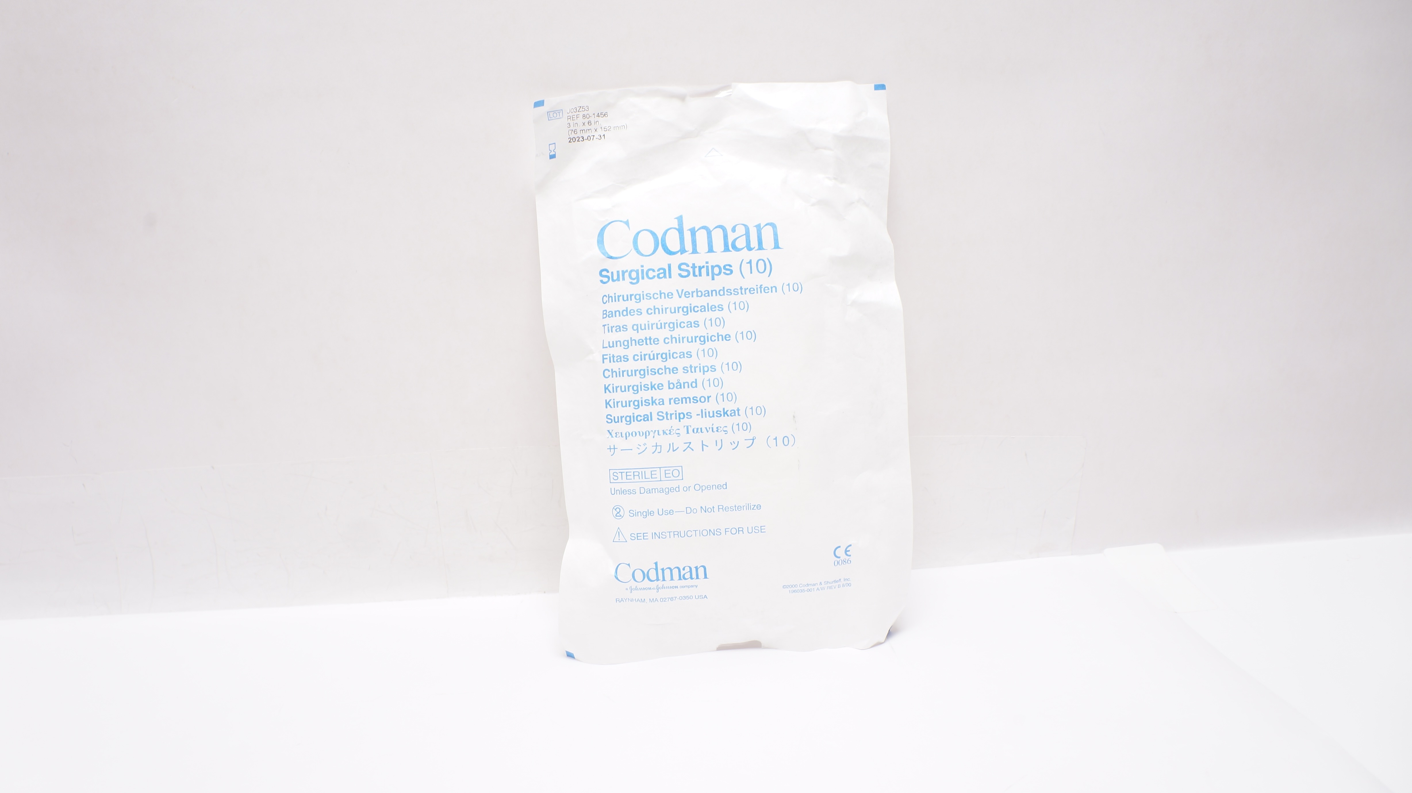 Codman 80-1456 Surgical Strips 3 inch x 6 inch (x) - Pack of 10