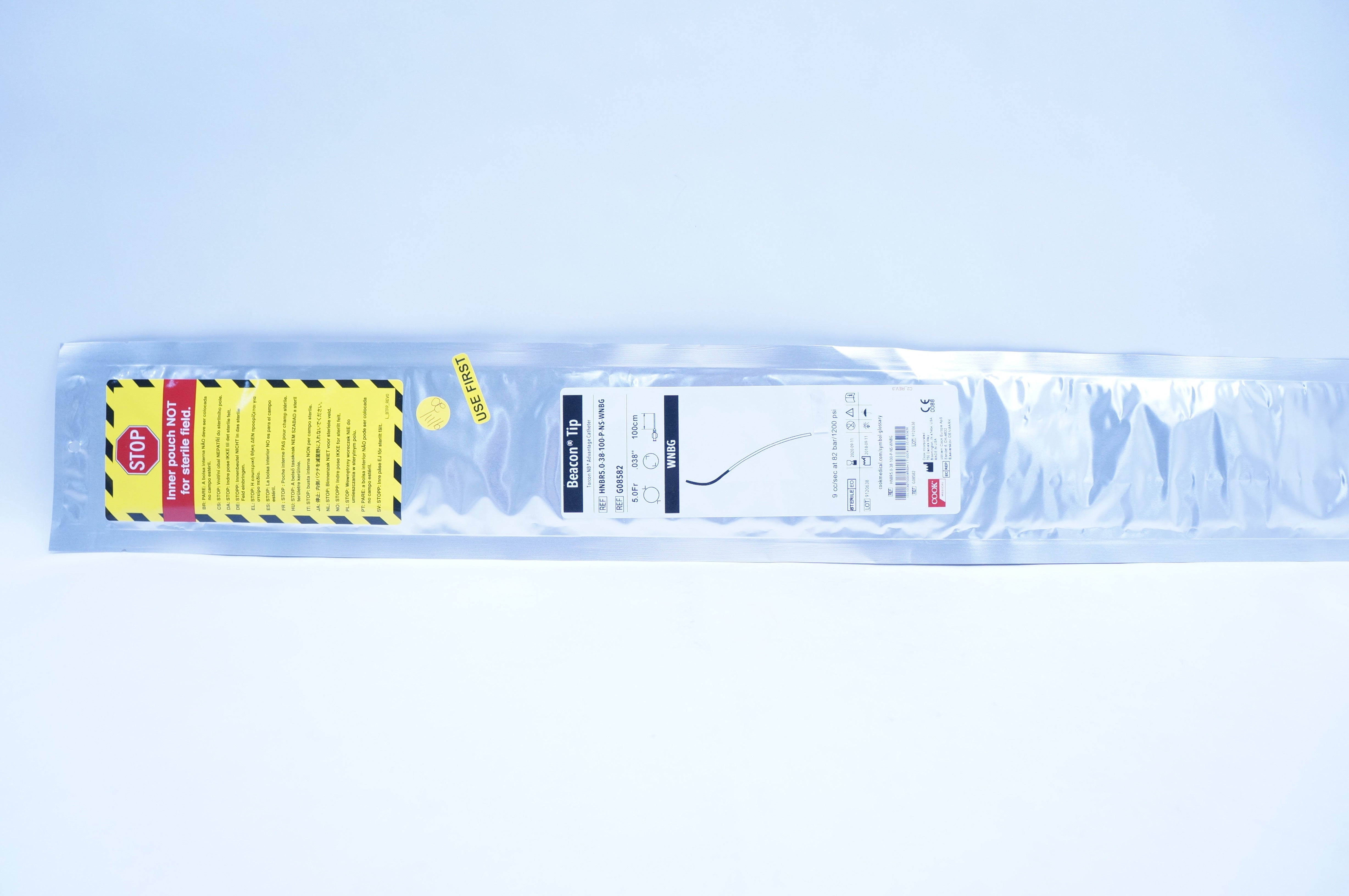 Cook G08582 Beacon Tip WNBG Torcon Advantage Cath. 5.0Fr x .038inch x 100cm (x)