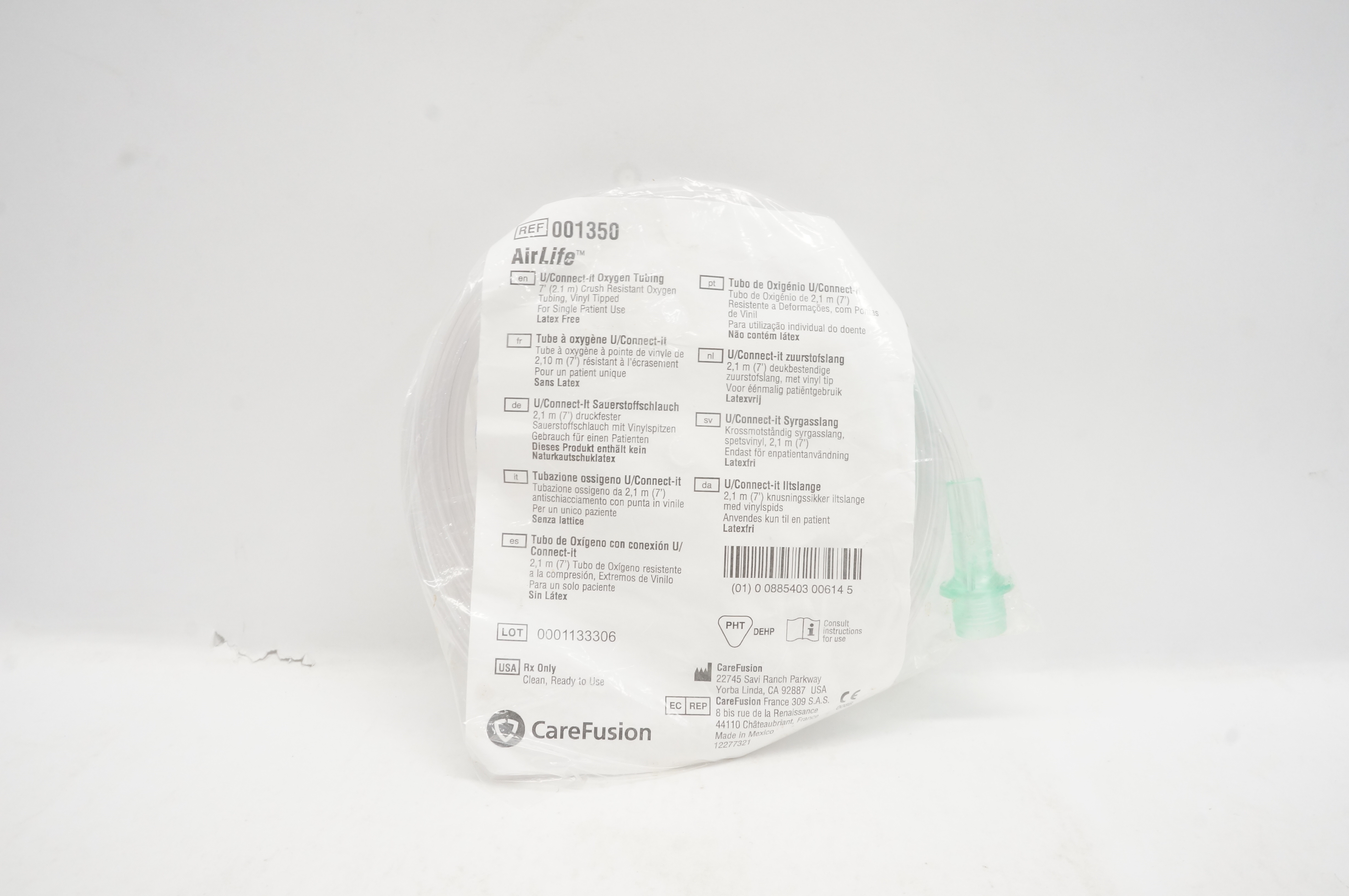 CareFusion 001350 AirLife U/Connect-it Crush Resistant Oxygen Tubing 7ft. (x)