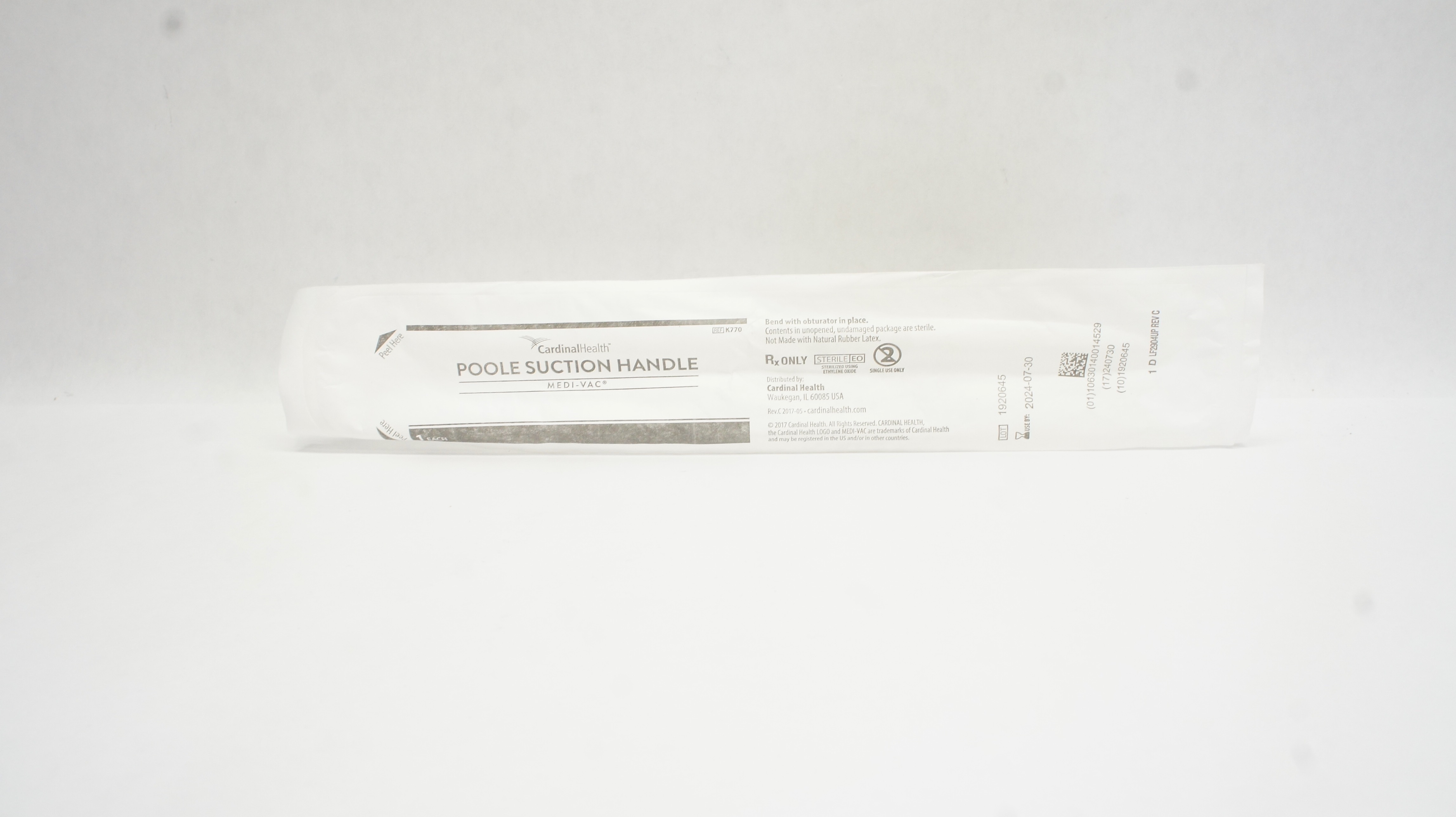 Cardinal Health K770 Medi-Vac Poole Suction Handle