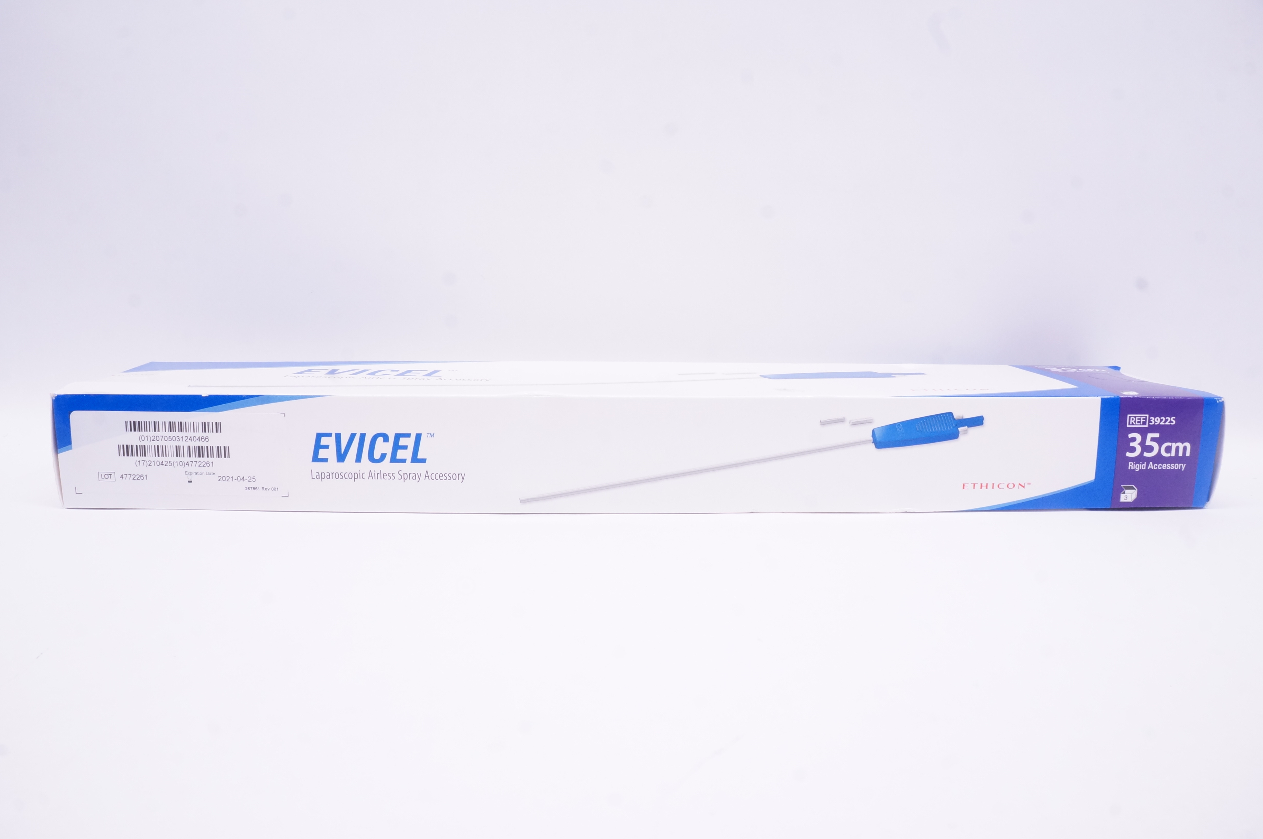 Ethicon 3922S Evicel Laparoscopic Airless Spray Accessory 35cm Box of 3