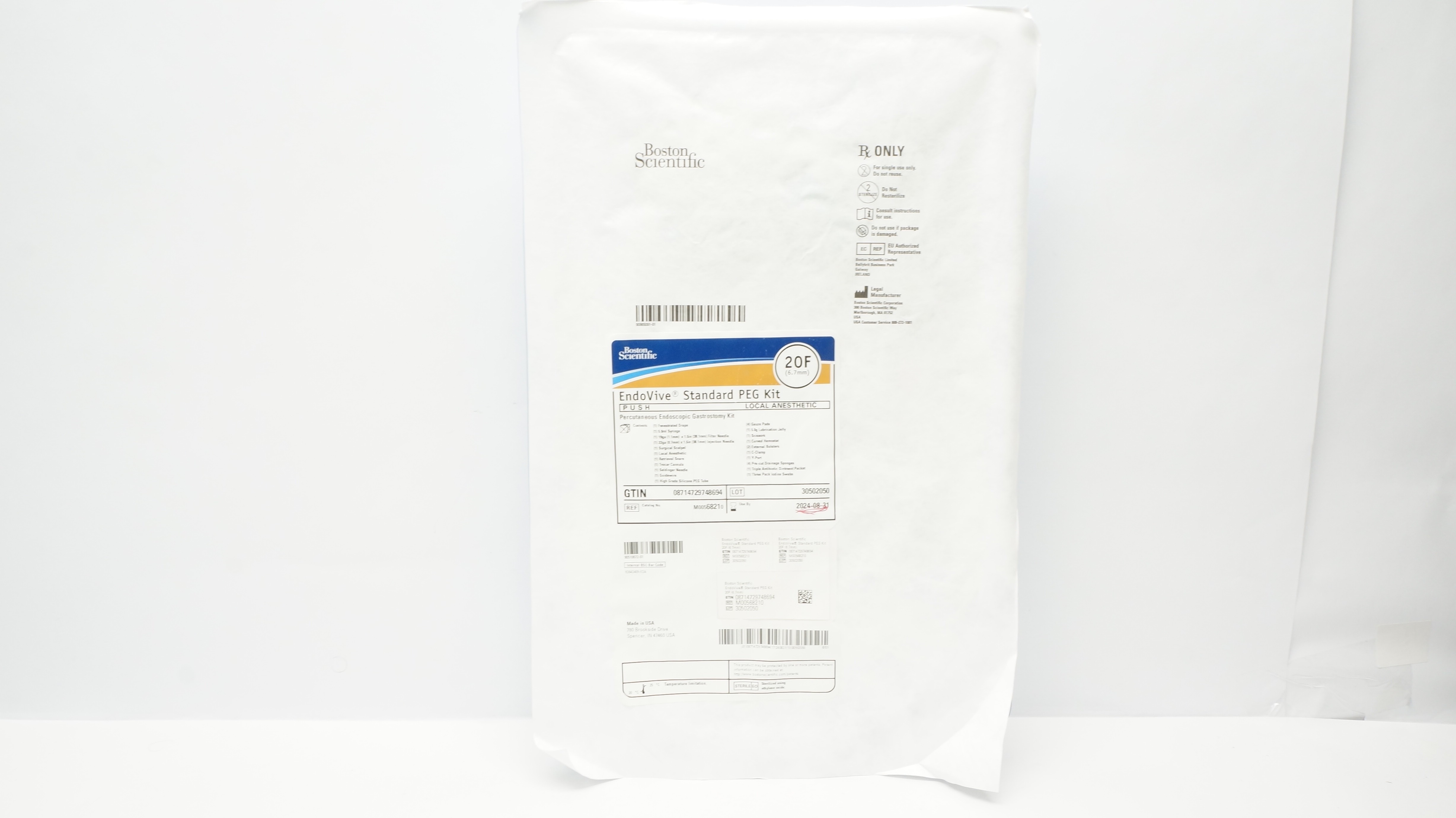 Boston Scientific M00568210 EndoVive Standard PEG Gastrostomy Kit 20F(x)