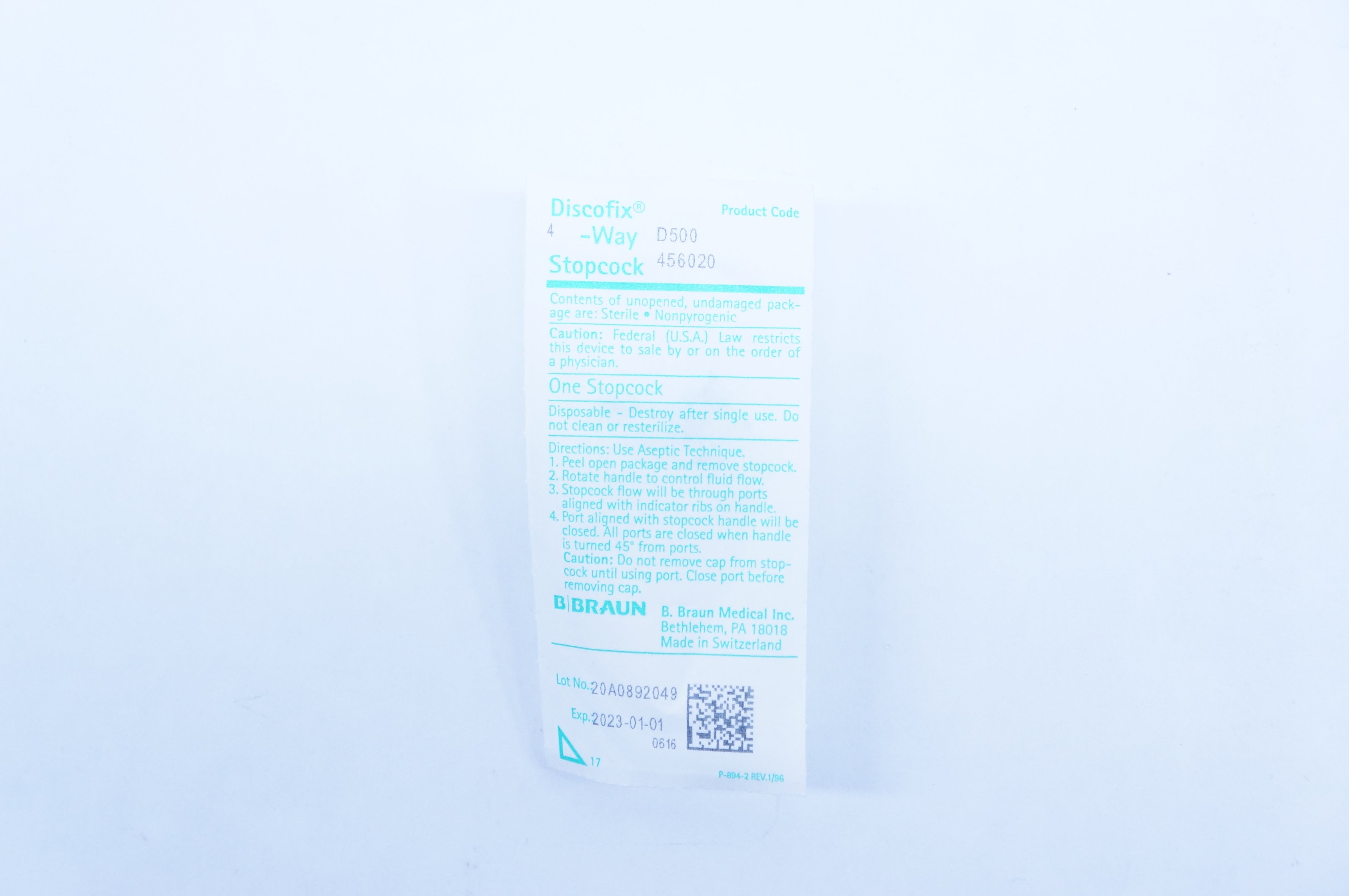 B.Braun Medical D500 Discofix 4-Way Stopcock