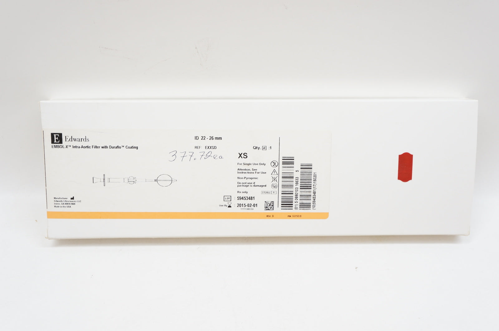 Edwards Lifesciences EXXSD EMBOL-X Intra-Aortic Filter with Duraflo 22-26mm (x)