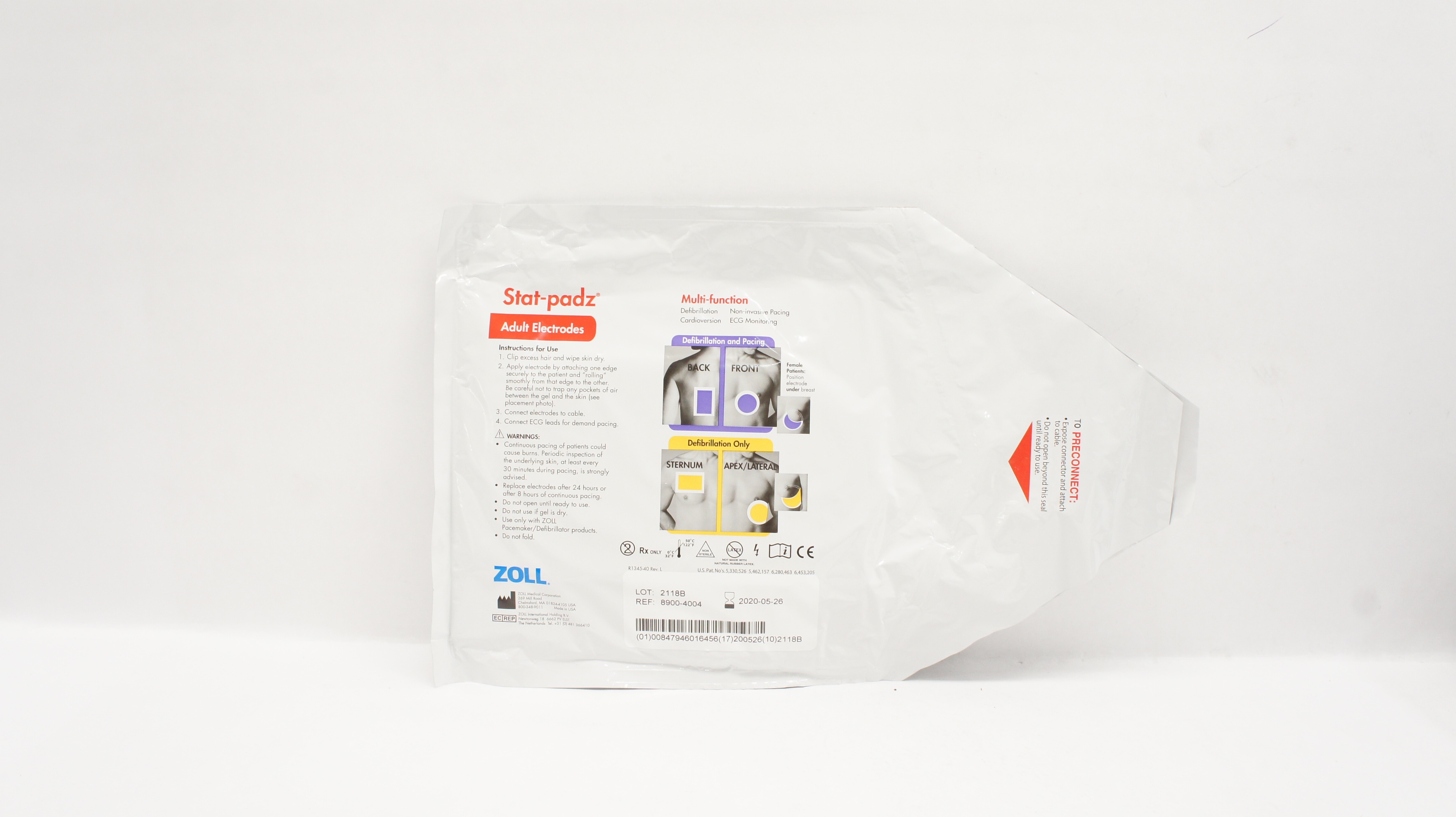 Zoll 8900-4004 Stat-Padz Multi-Function Adult Electrodes (x)