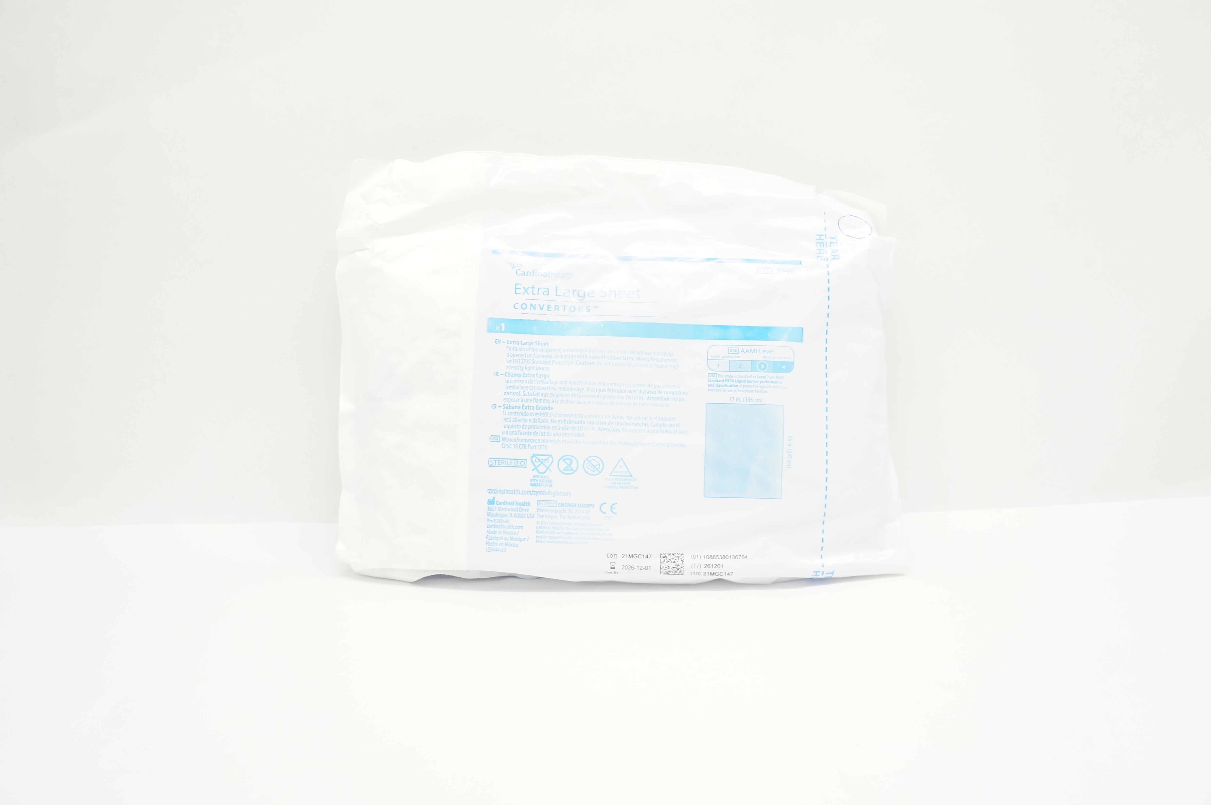 Cardinal Health 9444 Convertors Extra Large Sheet