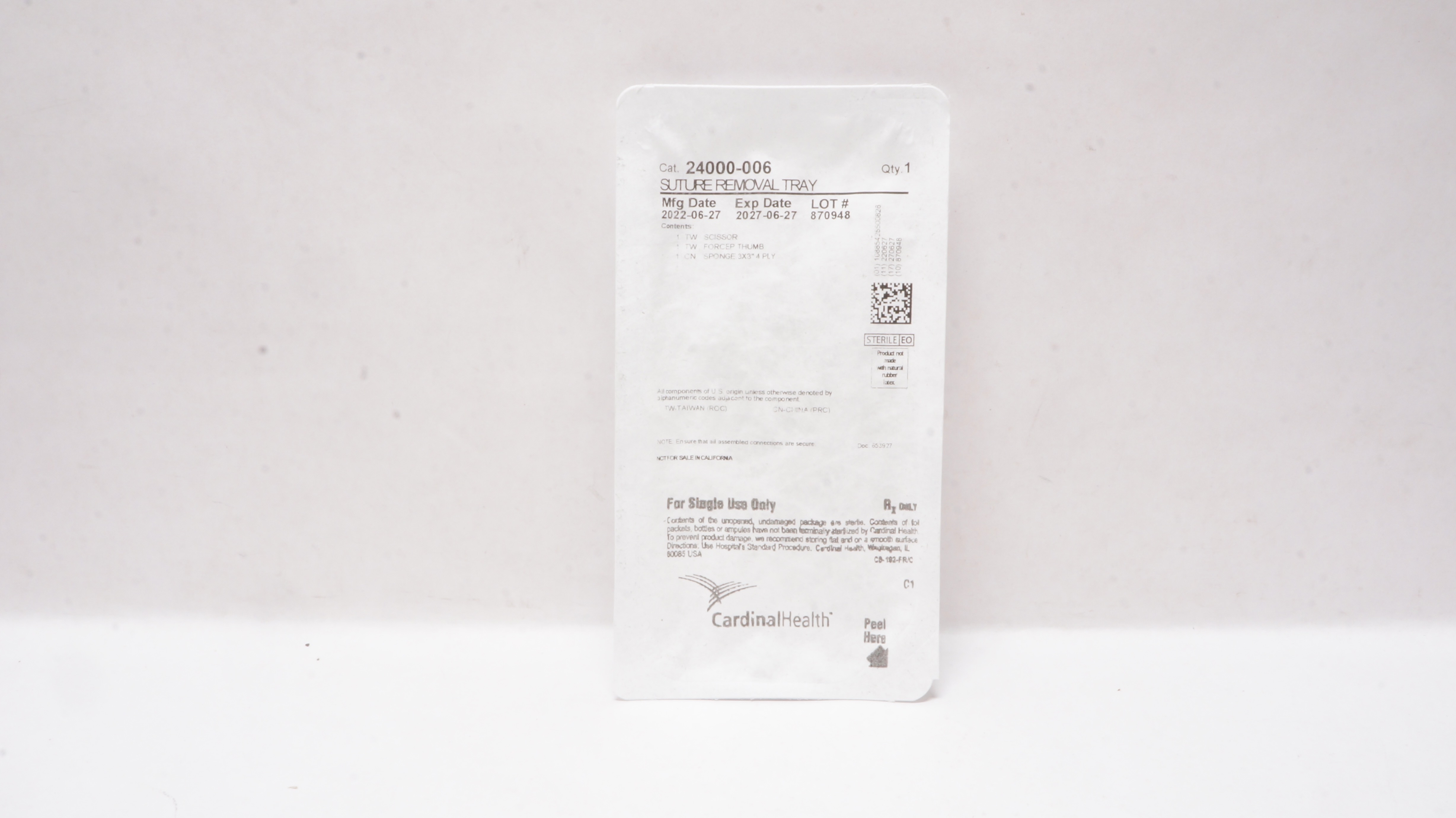 Cardinal Health 24000-006 Suture Removal Tray
