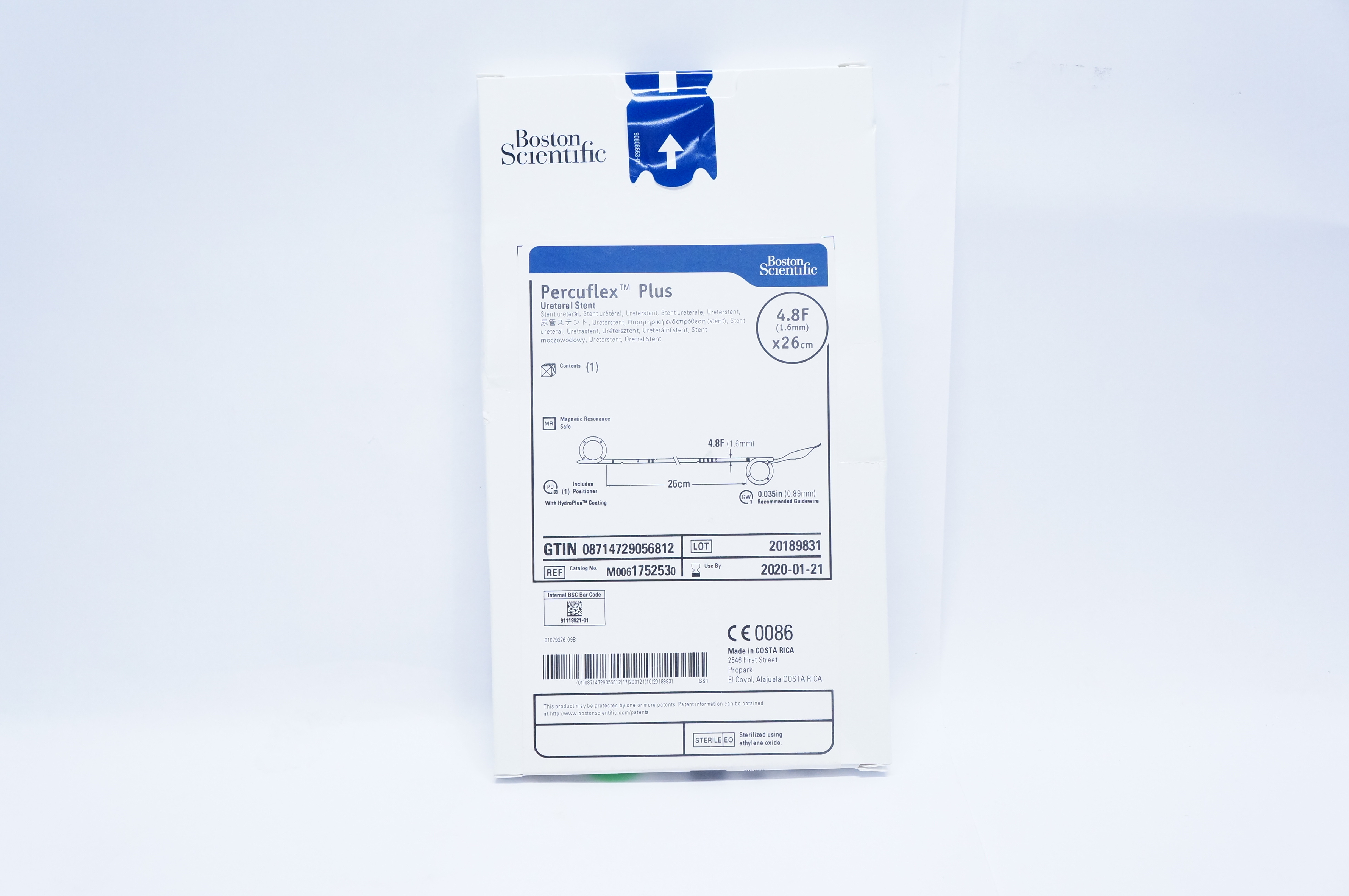 Boston Scientific 175253 Percuflex Plus Ureteral Stnt 4.8F x 26cm (x)