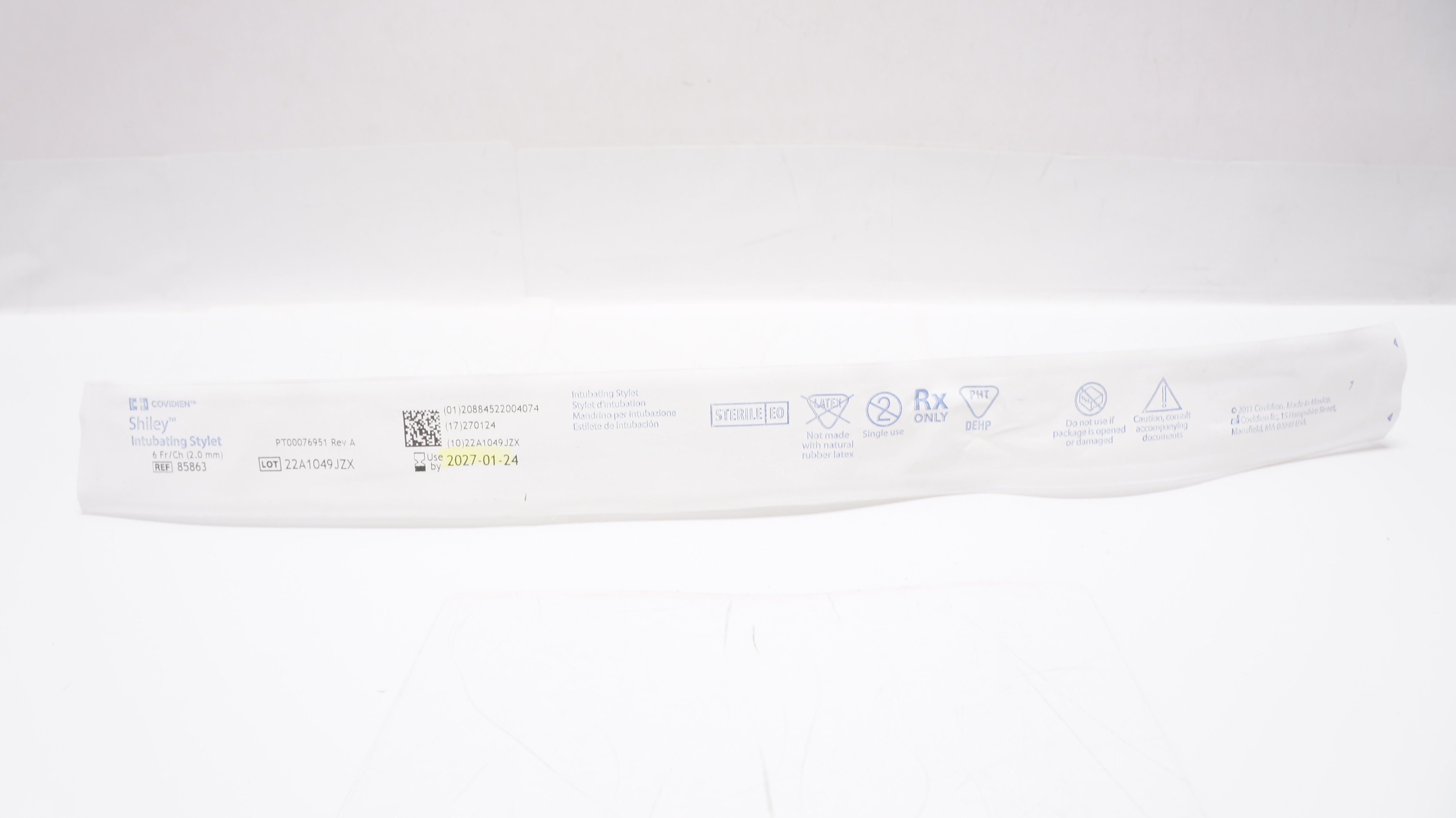 Covidien 85863 Shiley Intubating Stylet 6Fr/Ch