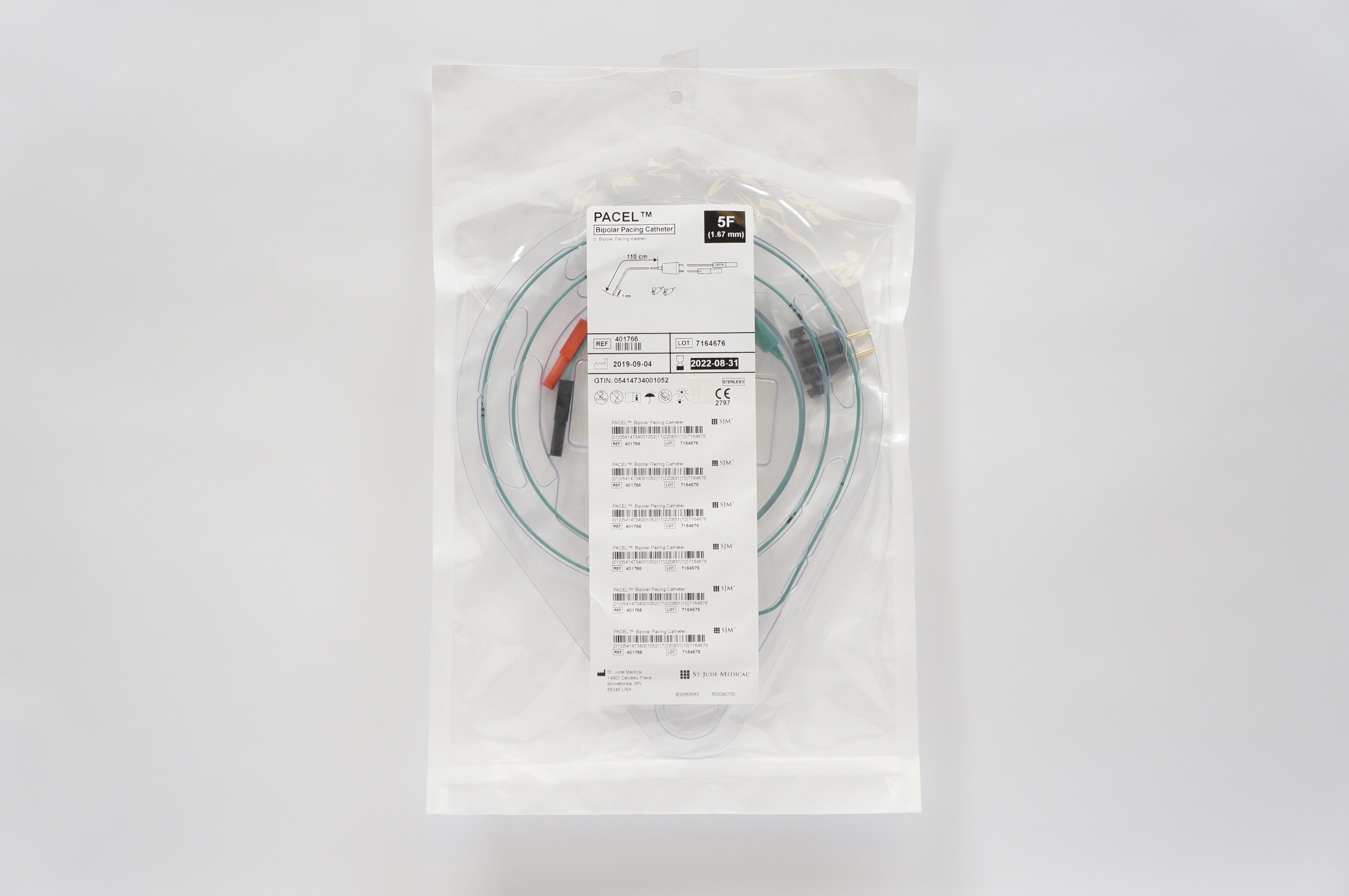 St. Jude Medical 401766 Pacel Bipolar Pacing Cath. 5F 1.67mm