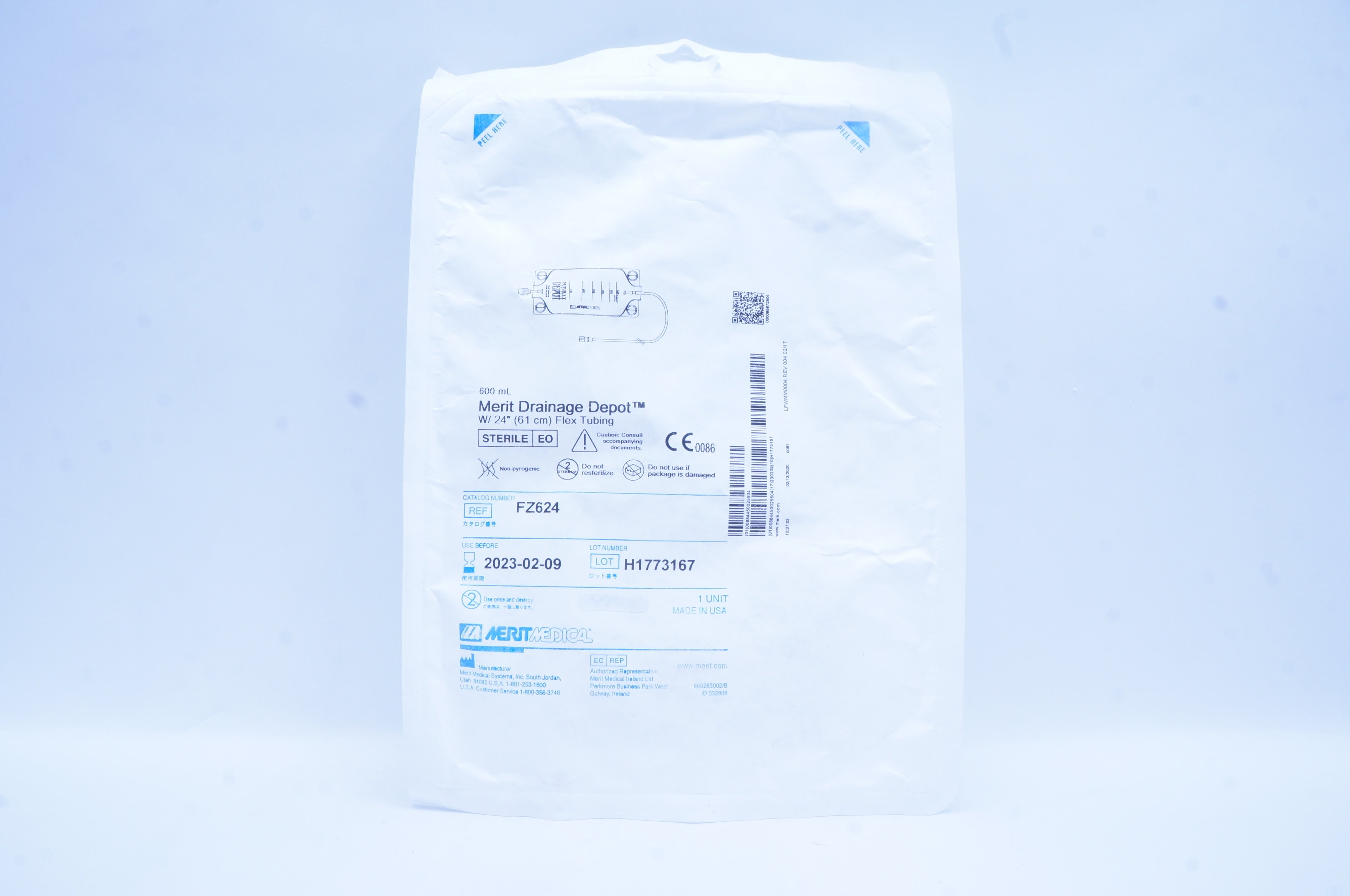 MeritMeldical FZ624 Dreinage Depot, Flex Tubing 24inch