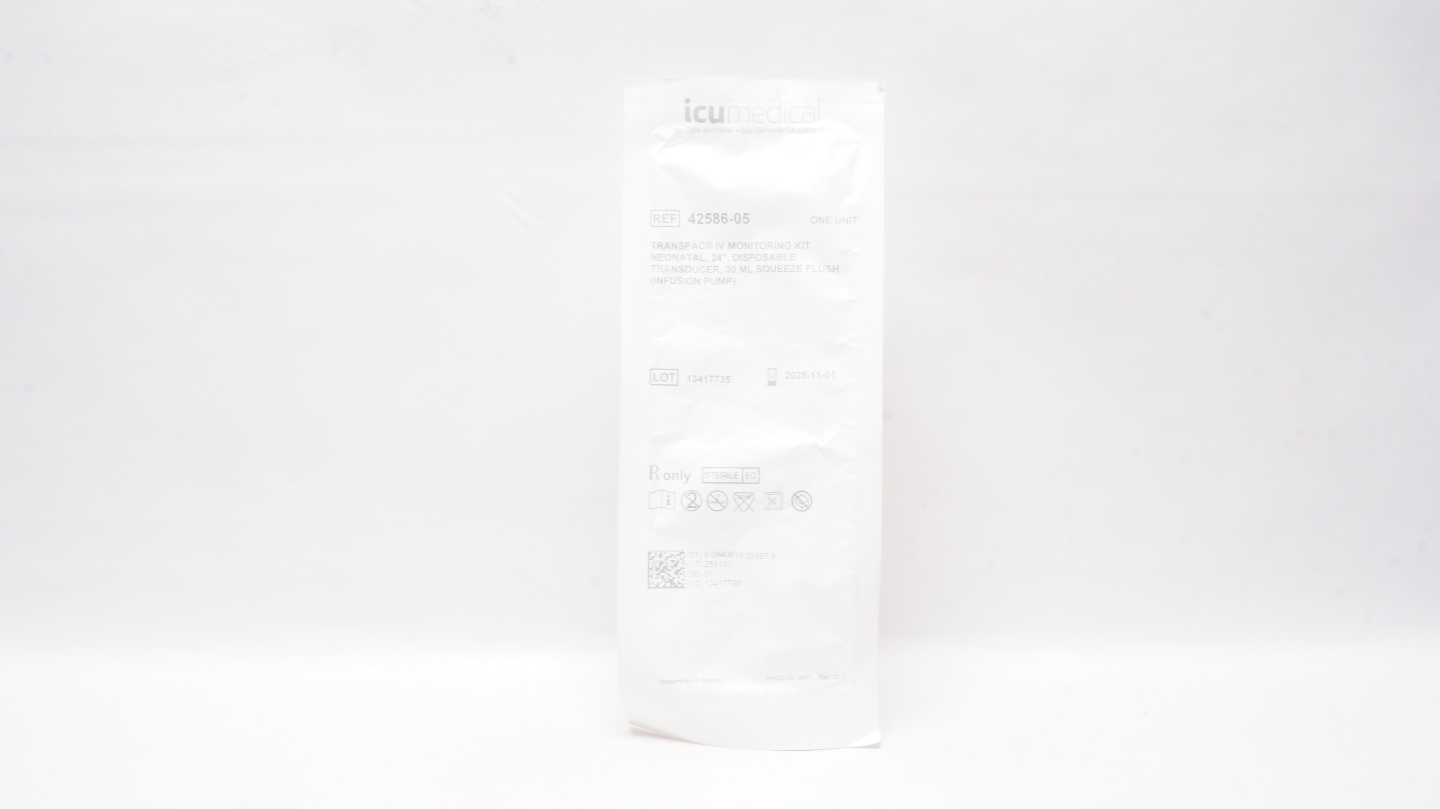 ICU Medical 42586-05 Transpac IV Monitoring Kit