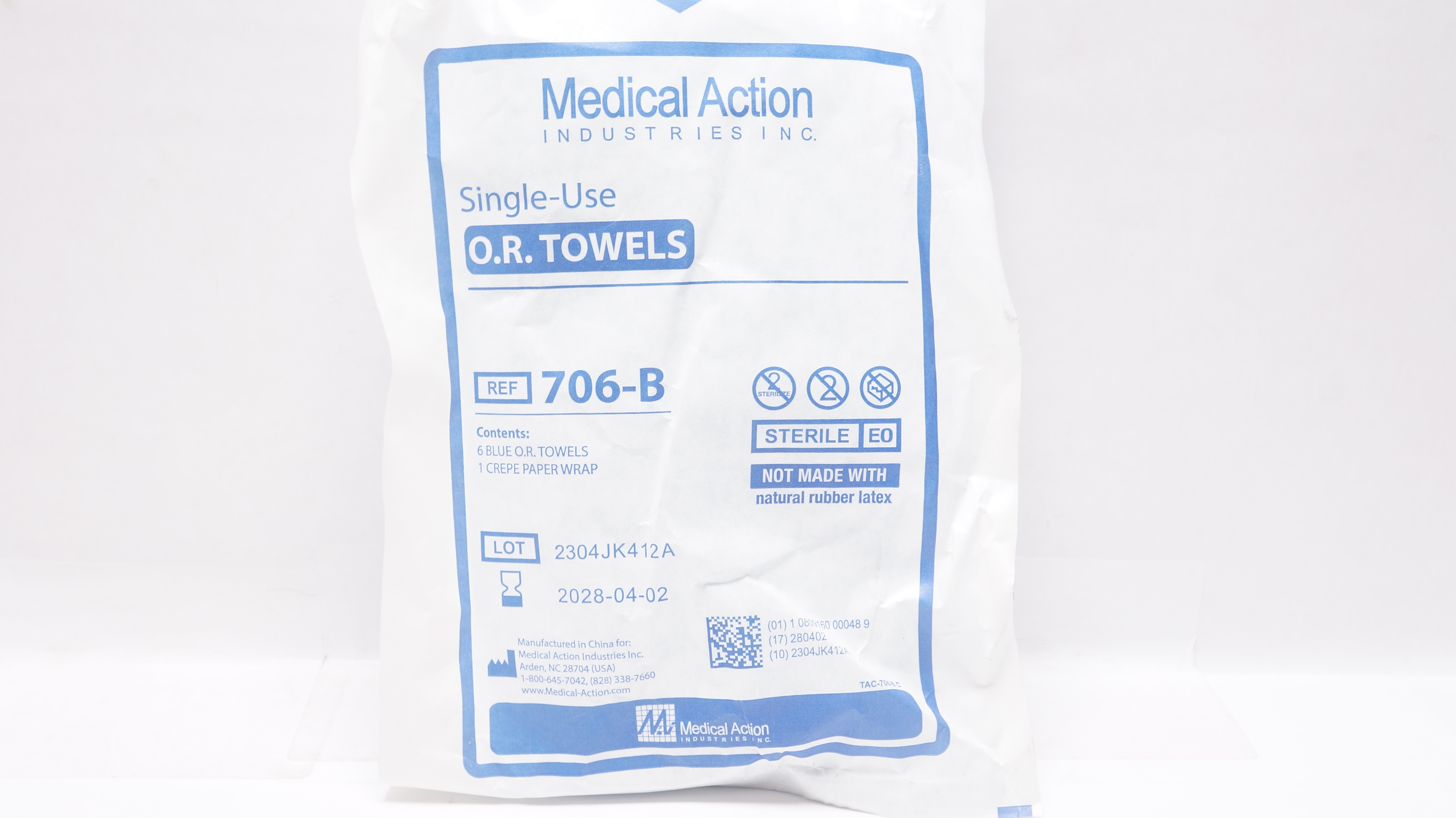 Medical Action 706-B O.R. Towels Single-Use - Pack of 6