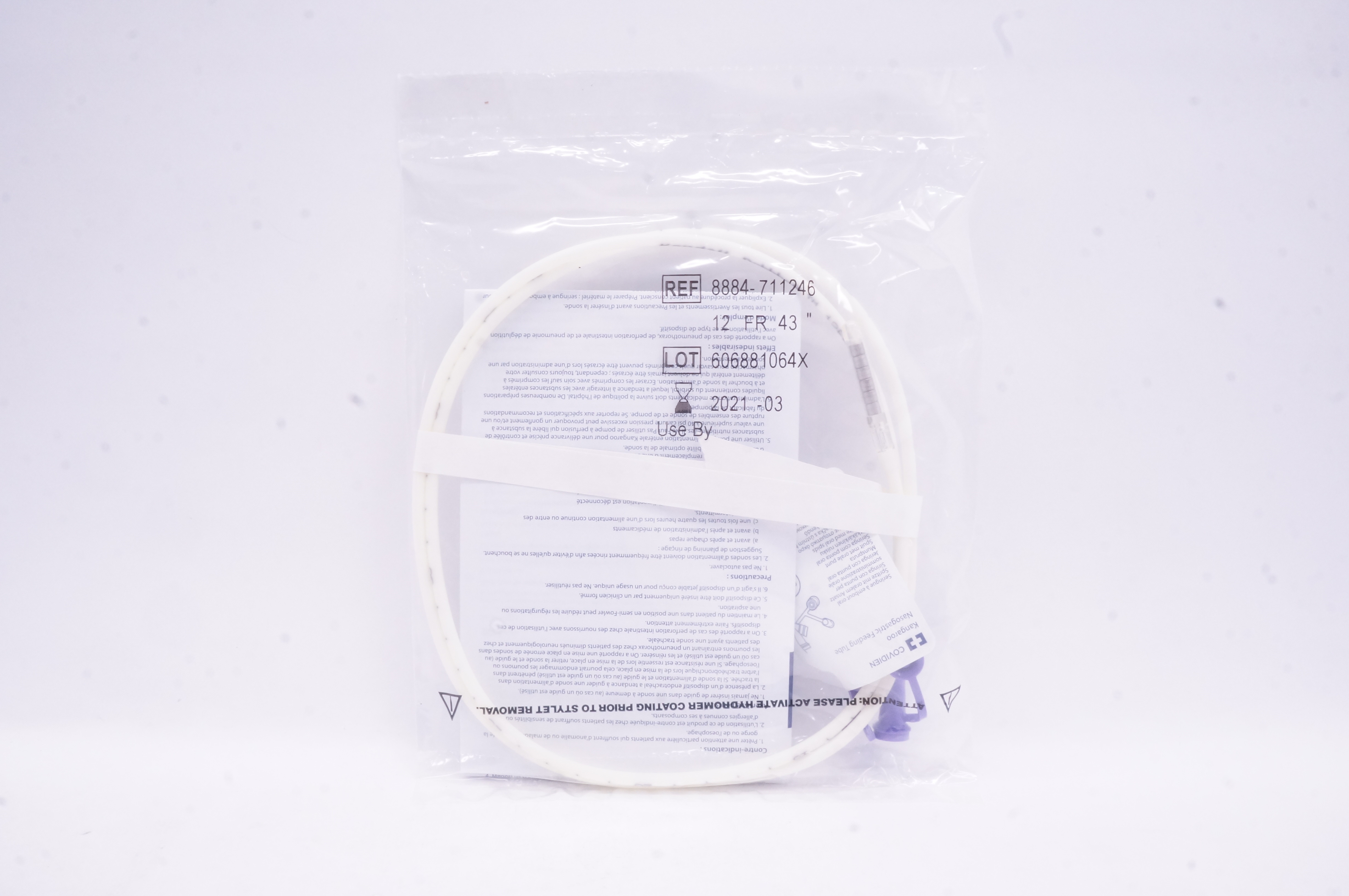Covidien 8884711246 Kangaroo Nasogastric Feeding Tube, 7G, 12Fr x 43inch (x)