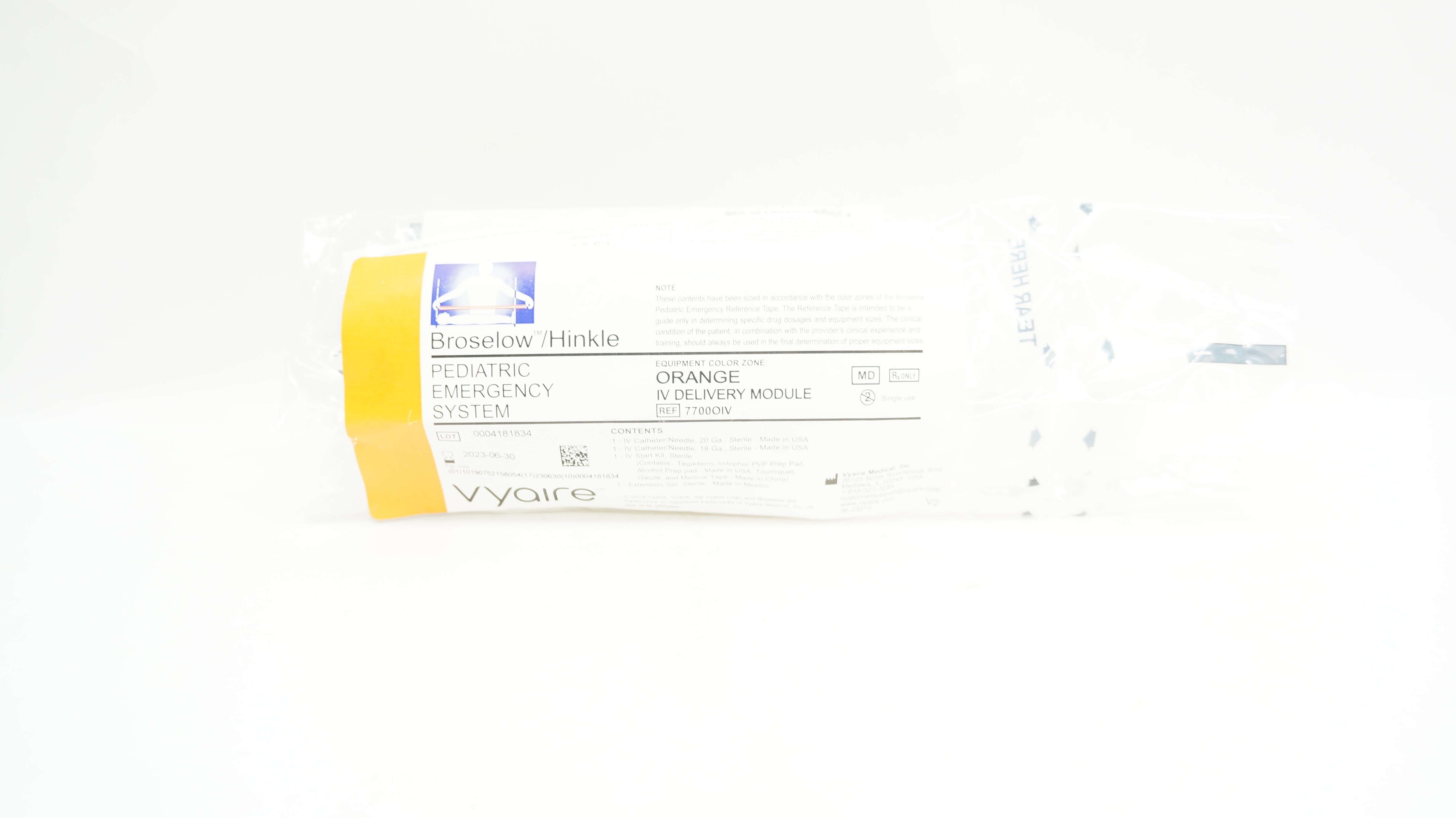 Vyaire 7700OIV Pediatric Emergency System Orange IV Delivery Module (x)