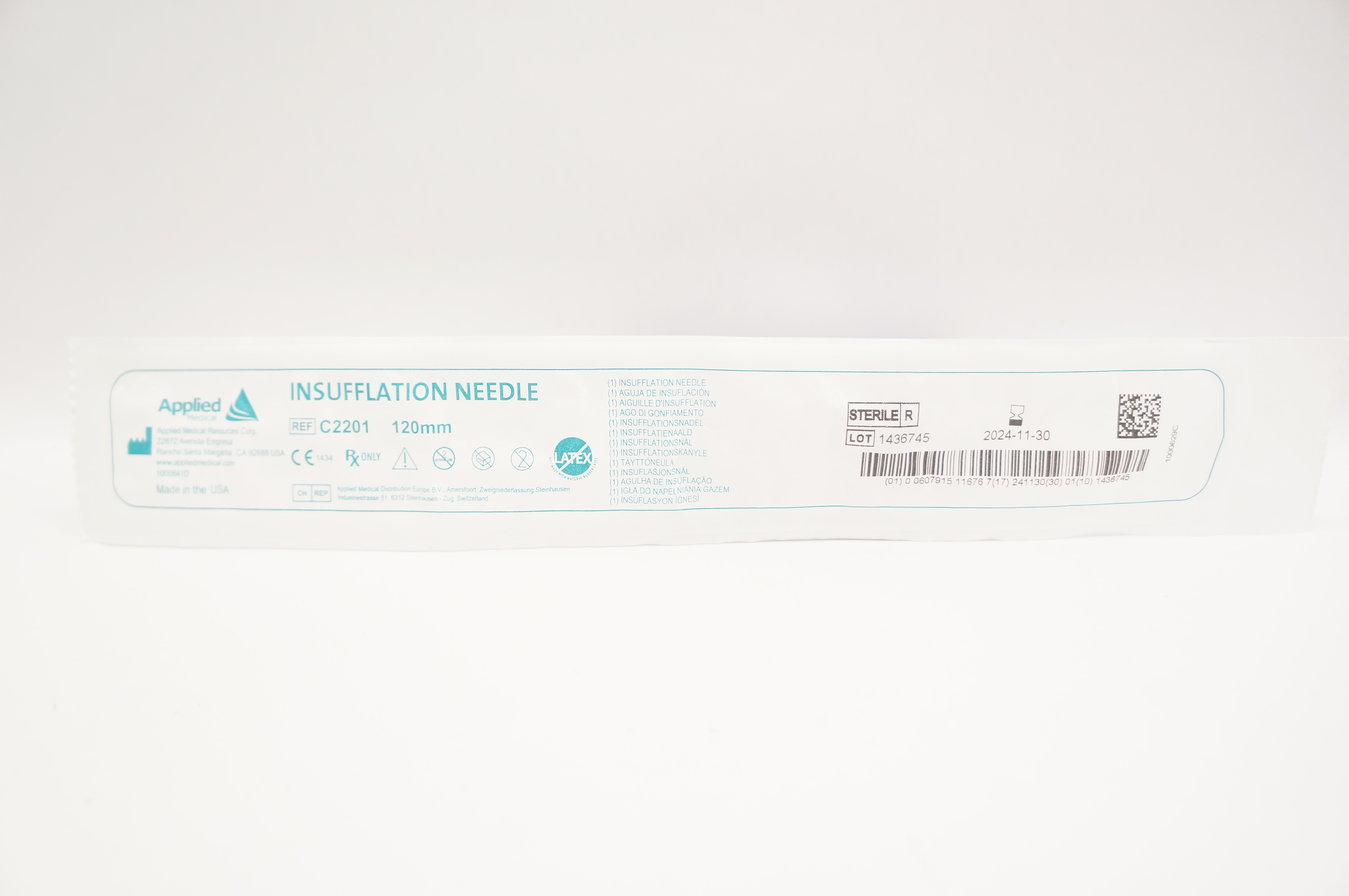 Applied Medical C2201 Insuflation Ndle 120mm