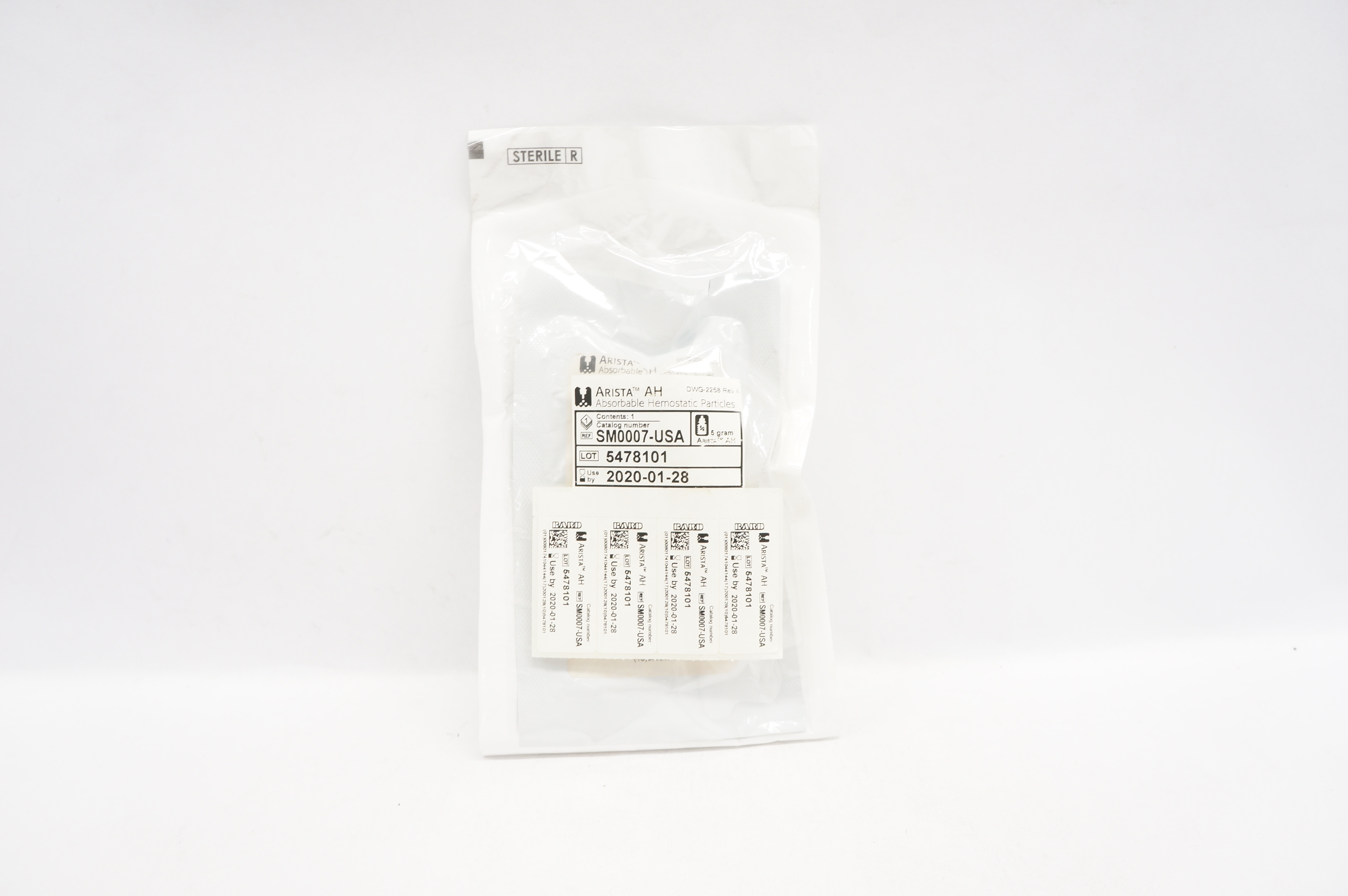 Bard SM0007-USA Arista AH Absorbable Hemostatic Particles 5g (x)