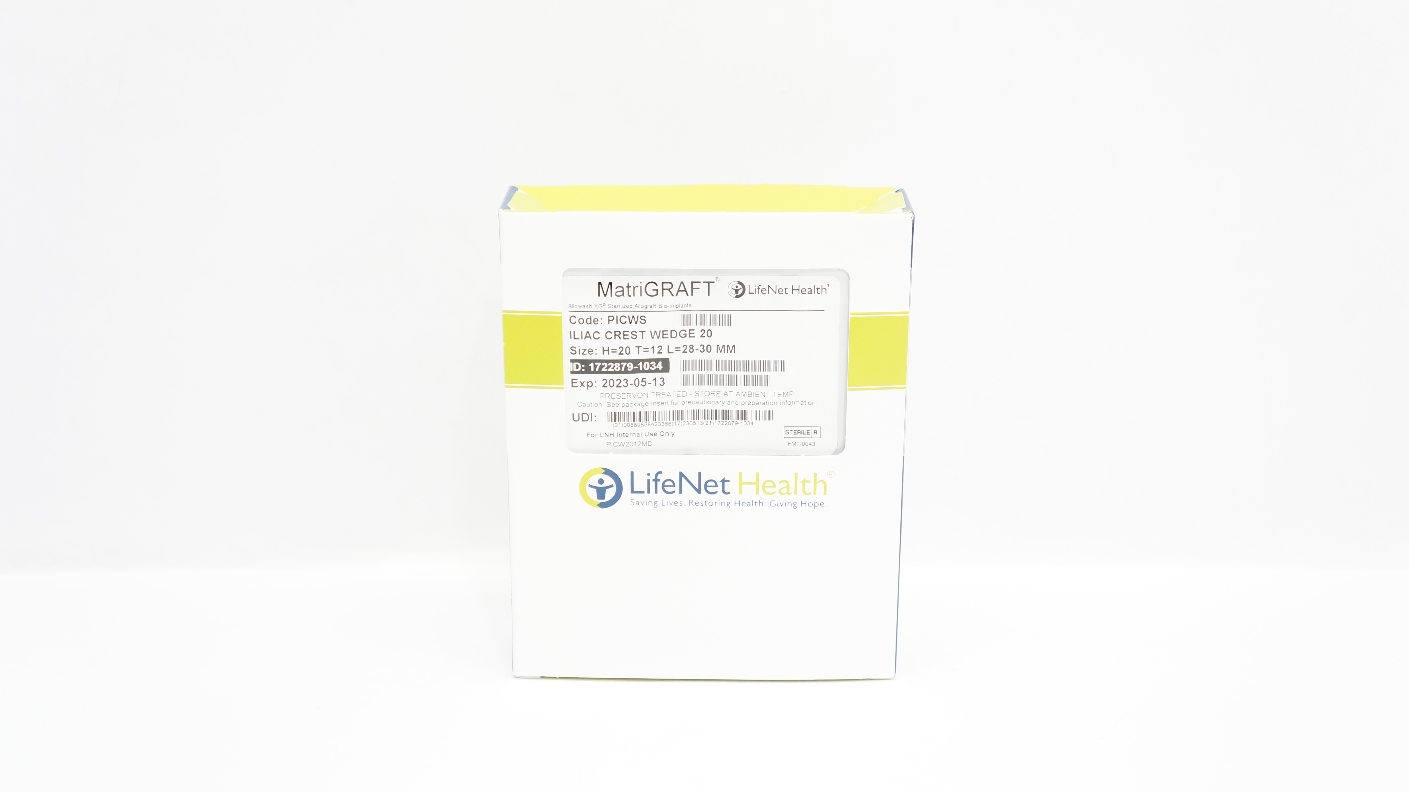 LifeNetHealth 1722879-1034 MatriGraft PICWS Iliac Crest Wedge ...