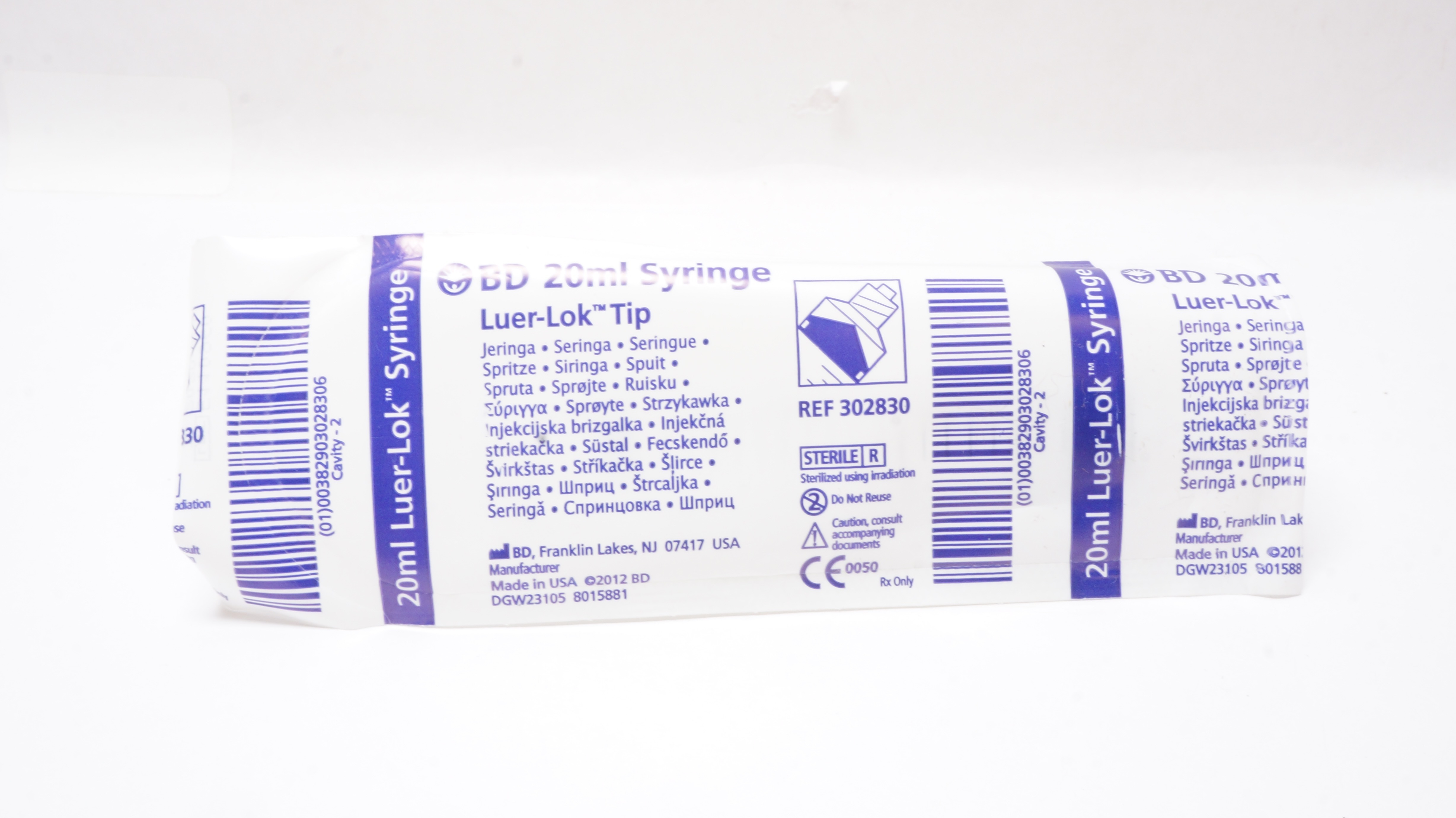 BD 302830 20ml Syringe Luer-Lok Tip (x)