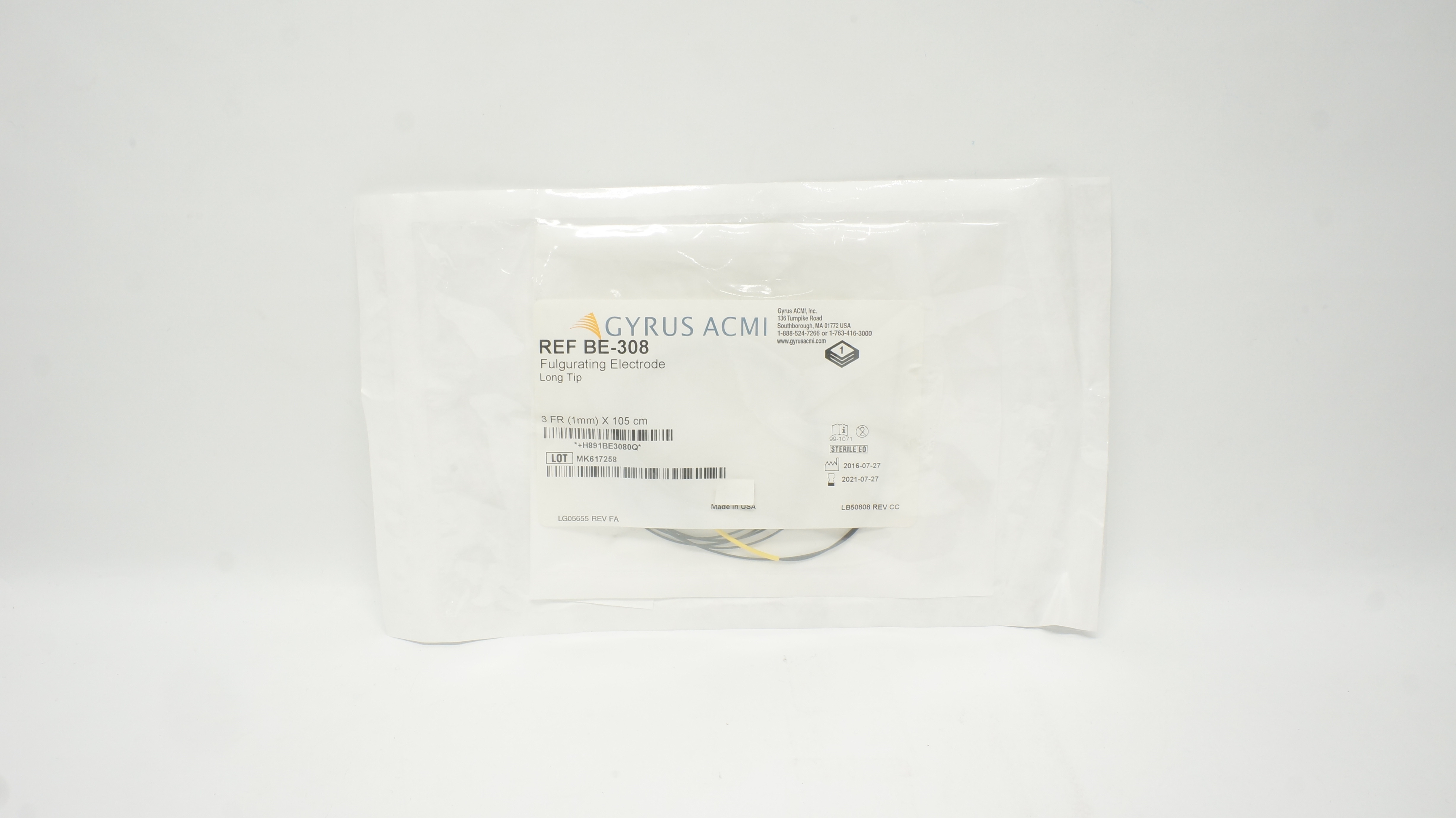 Gyrus ACMI BE-308 Fulgurating Electrode, Long Tip 3Fr x 105cm (x)
