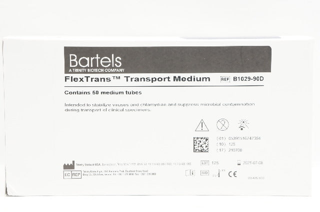 Trinity Biotech B1029-90D Bartels FlexTrans Transport Medium - Box of 27 (x)