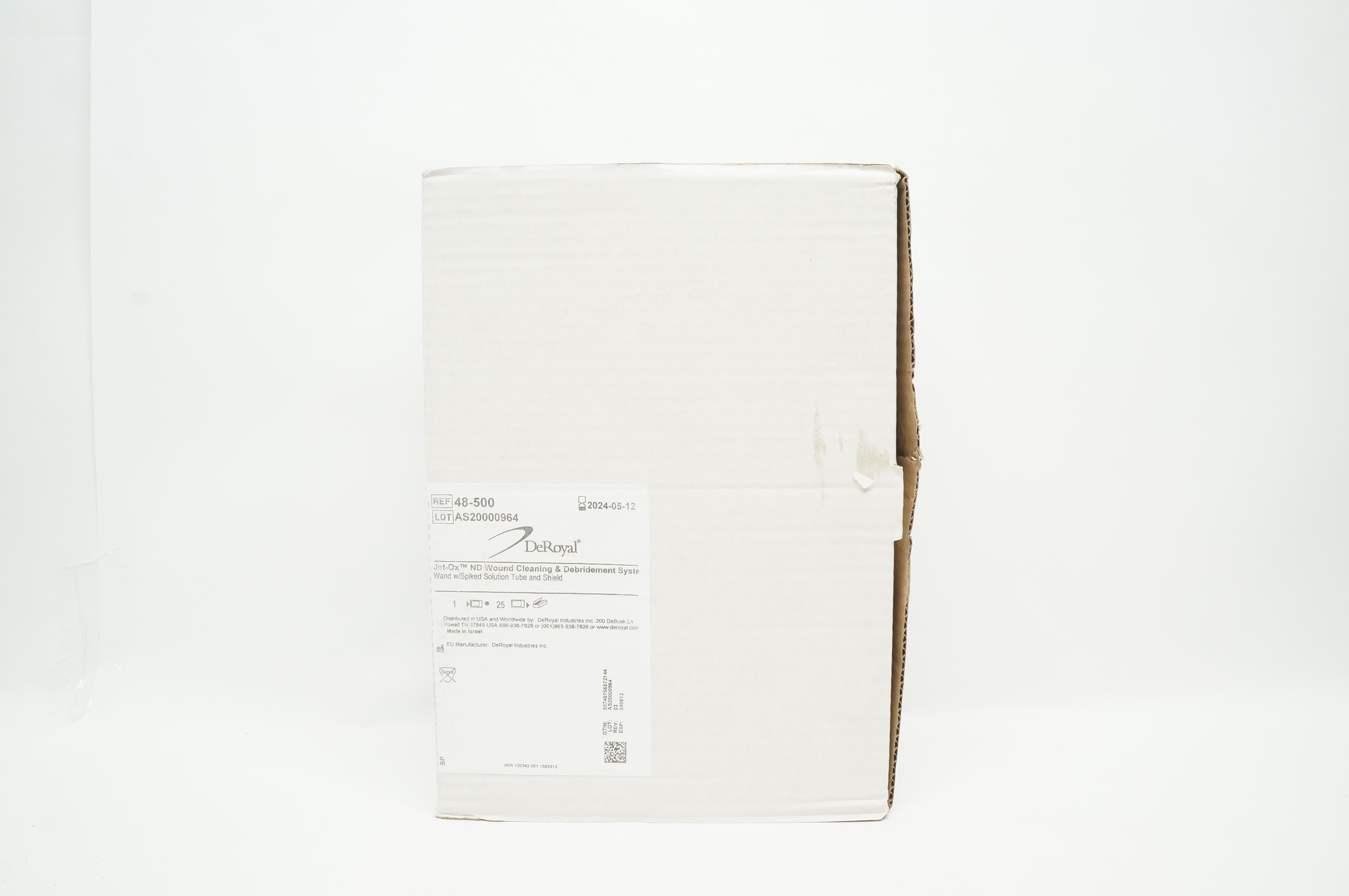 DeRoyal 48-500 Jet-Ox-ND Wound Cleaning & Debridement System - Box of 25