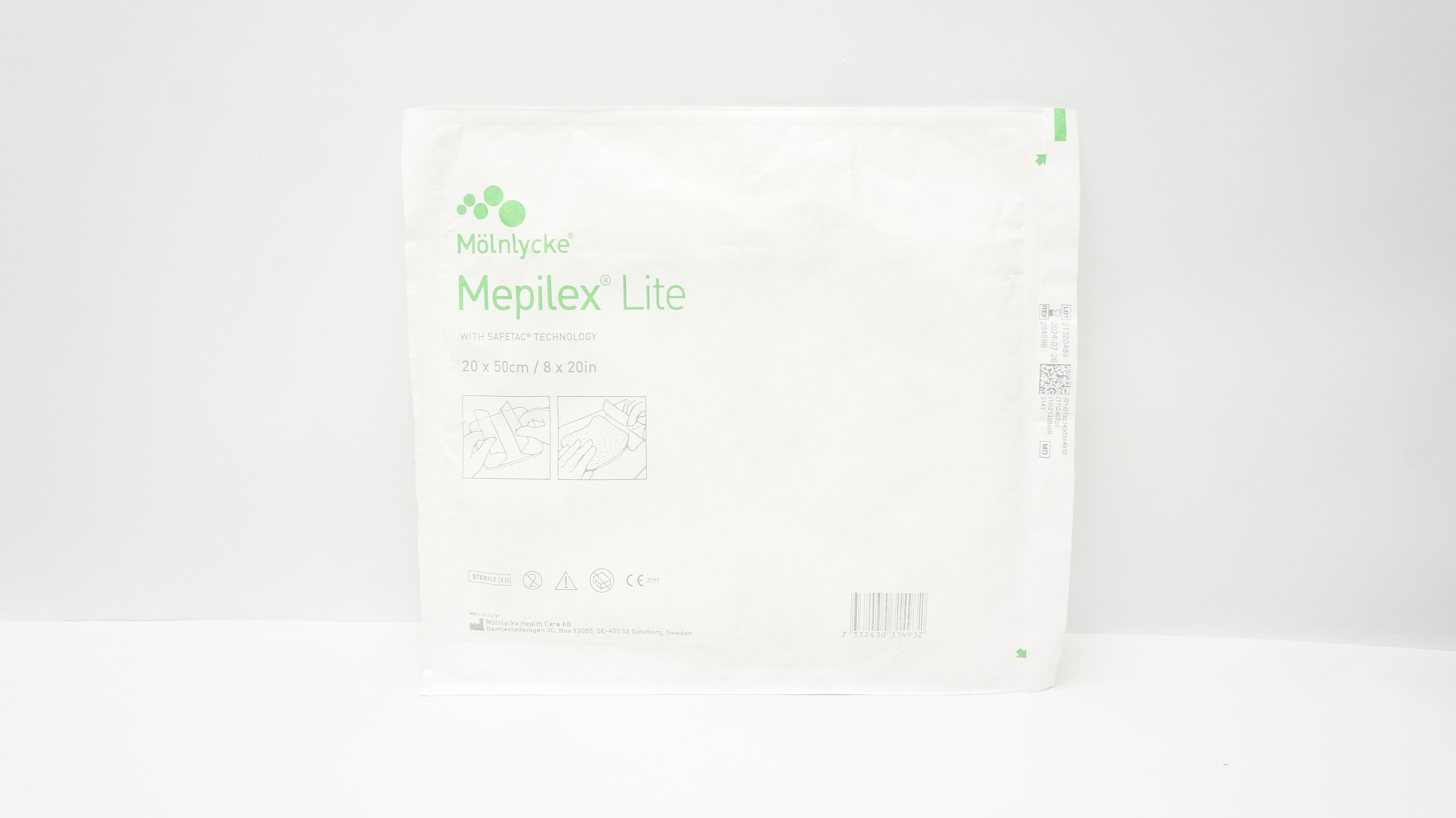Mölnlycke 284599 Mepilex Lite 8 x 20inch (x)