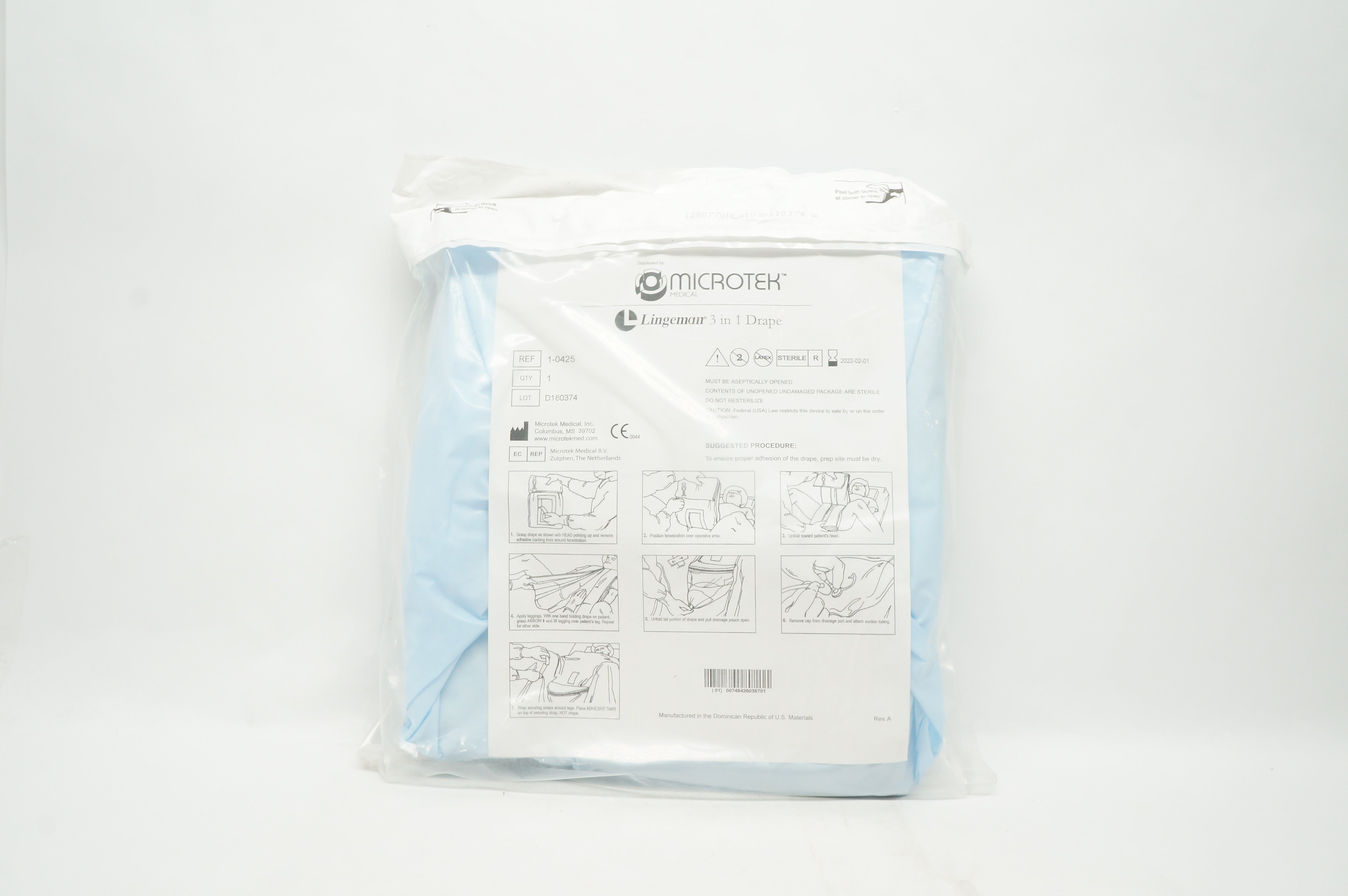 Microtek Medical 10425 Lingeman 3 in 1 Drape