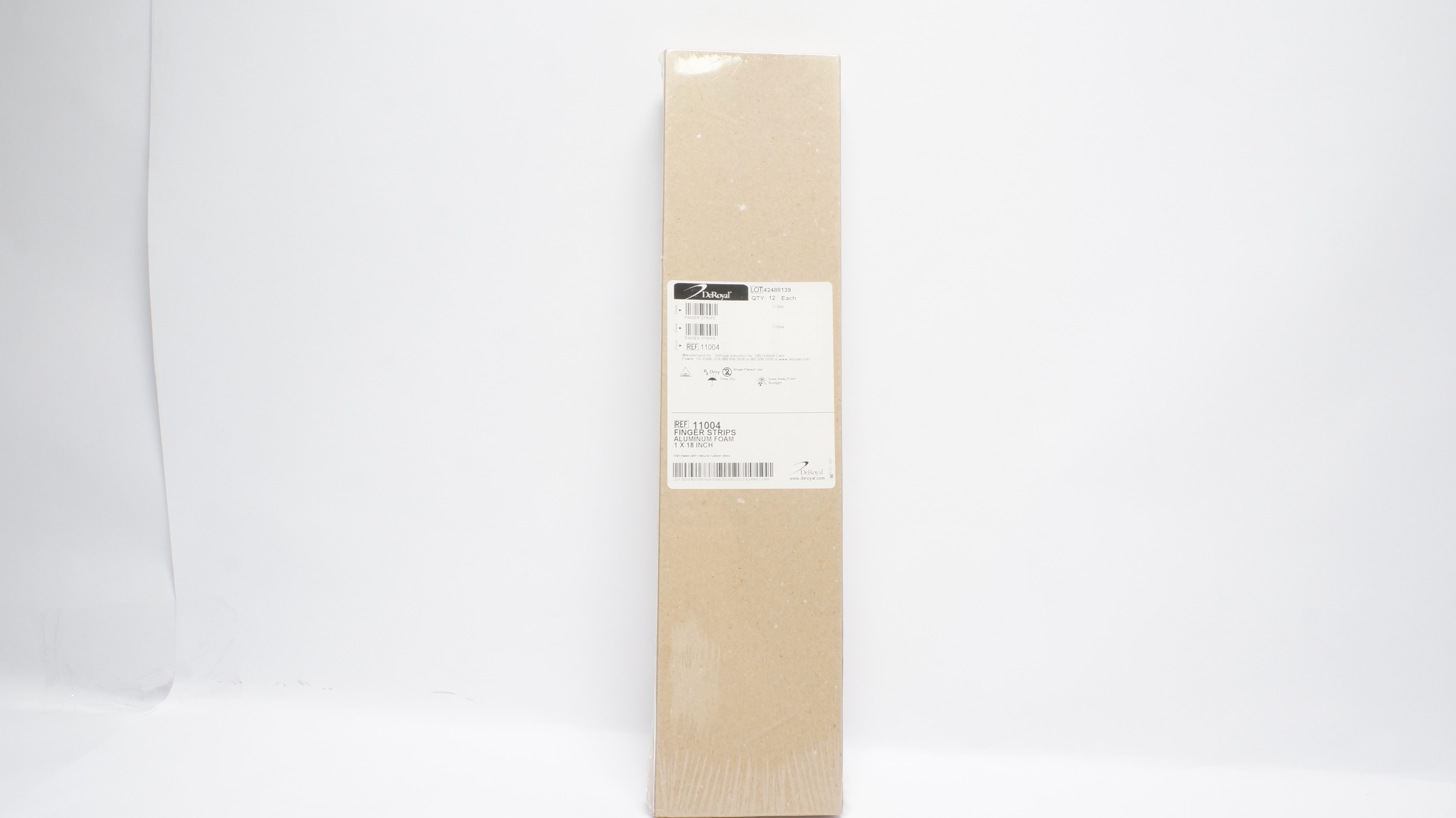 DeRoyal 11004 Finger Strips Aluminum Foam 1 x 18inch - Box of 12