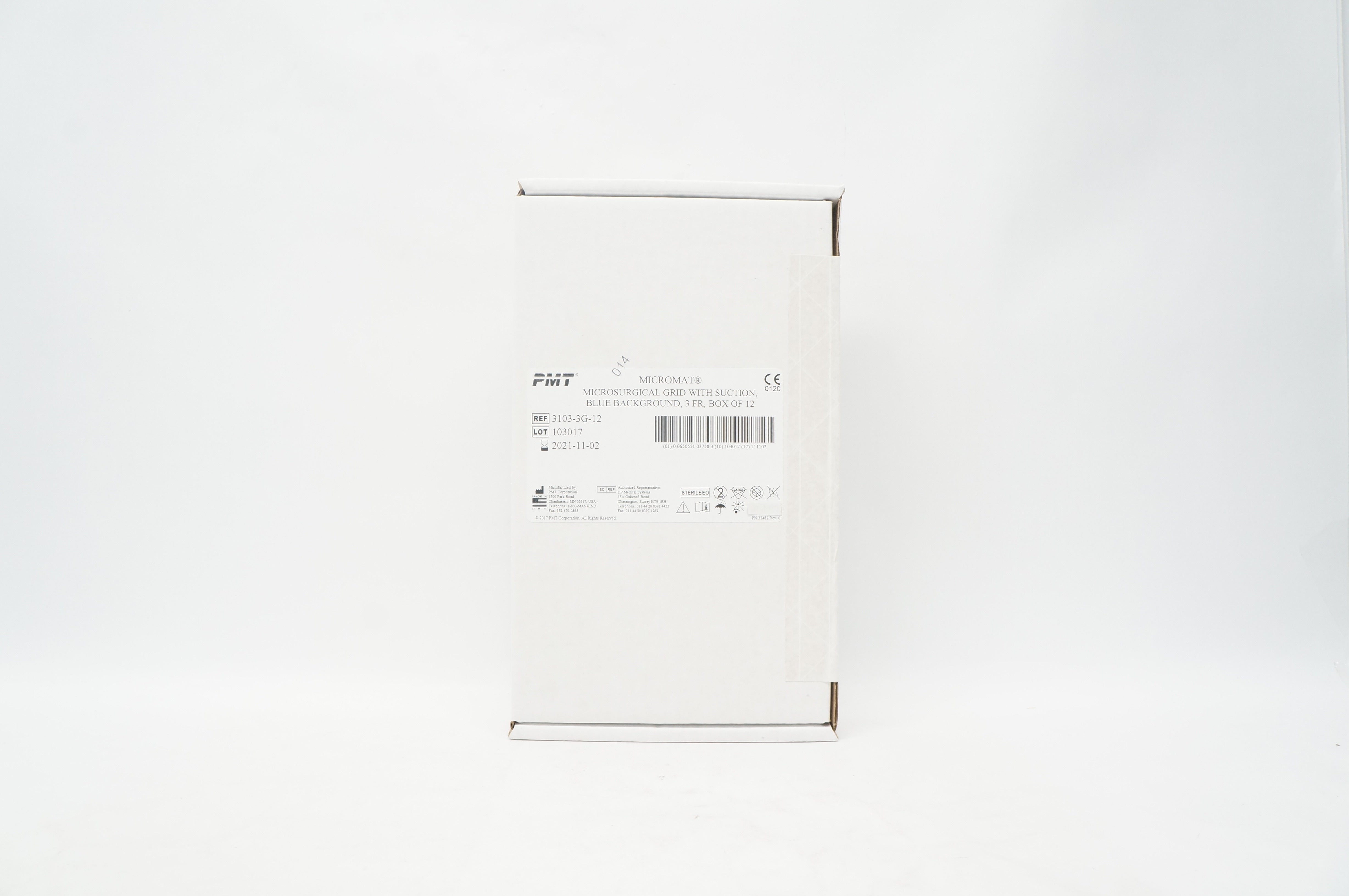 PMT 3103-3G-12 Micromat microsurgical Grid with Suction 3 Fr - Box of 12