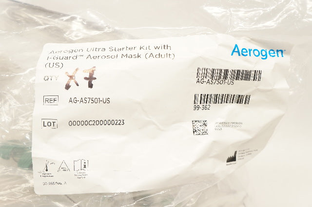 Aerogen AG-AS7501-US Ultra Starter Kit with I-Guard Aerosol Mask -  Pack of 10