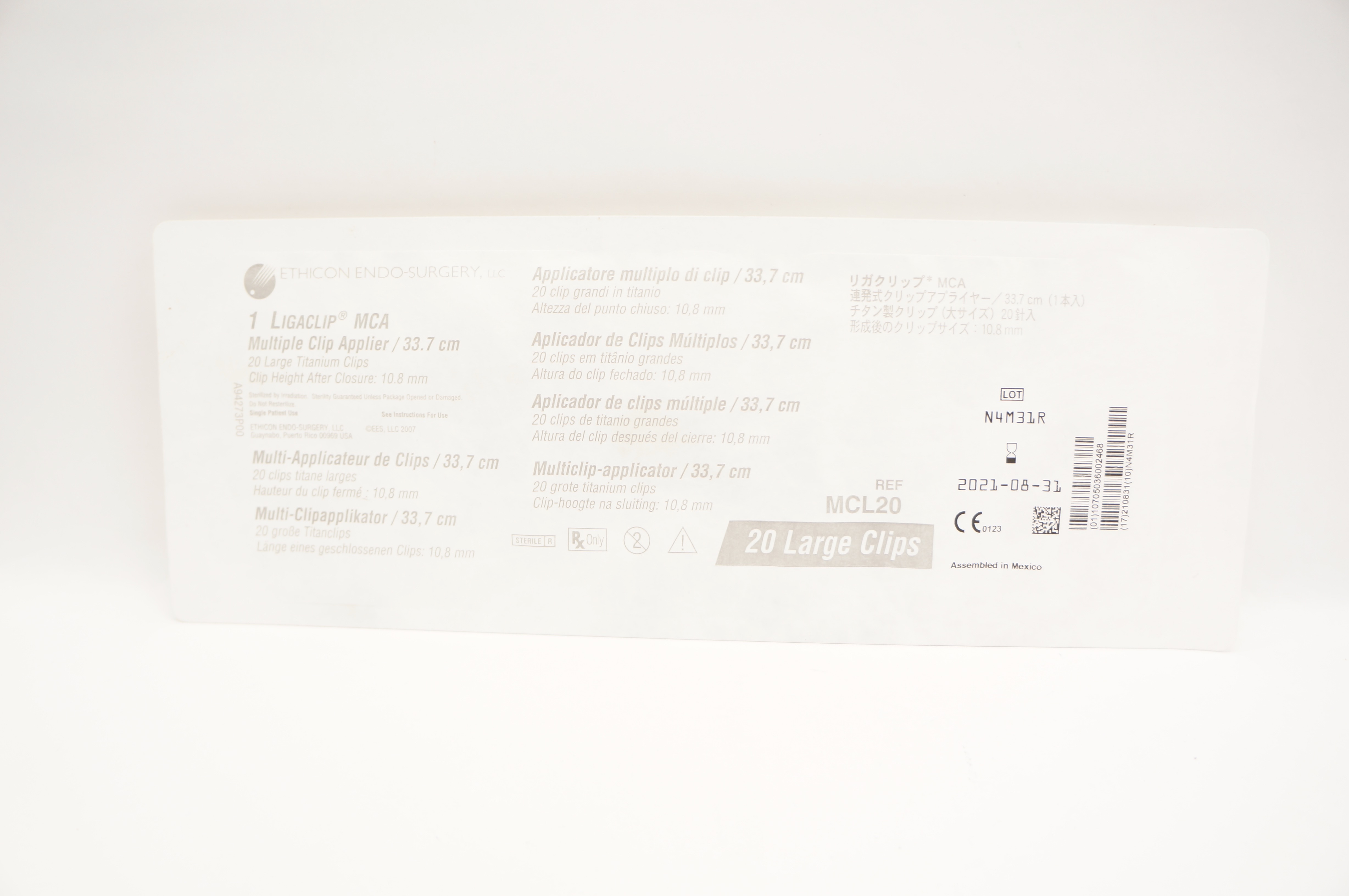 Ethicon MCL20 Ligaclip MCA Multiple Clip Applier 20 Large (x)