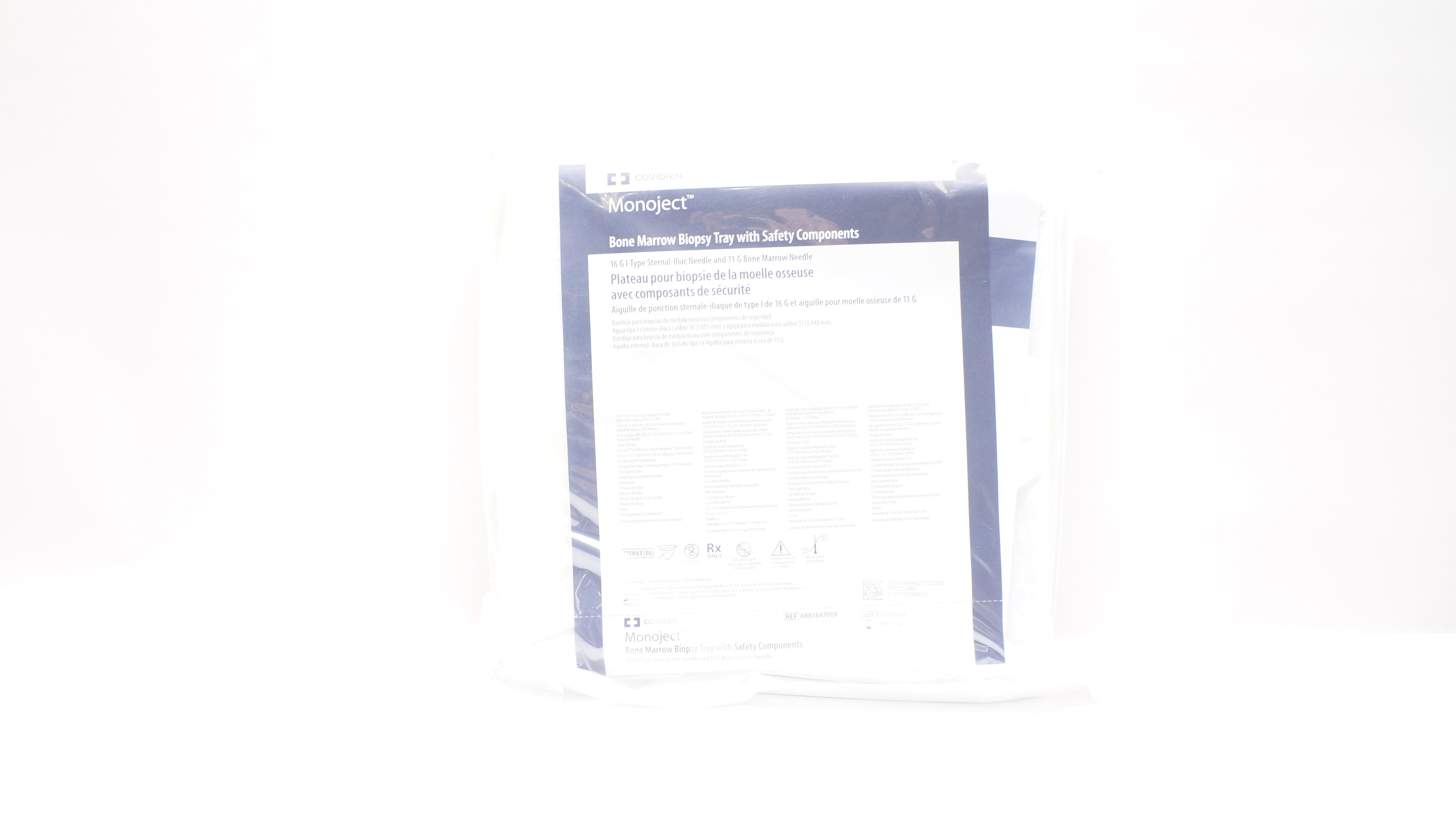Covidien 8881847019 Monoject Bone Marrow Biopsy Tray with Safety Components (x)
