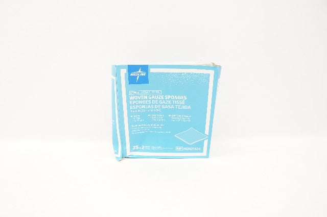 Medline NON21424 Woven Gauze Sponges 4 x 4In 12Ply - Box of 8