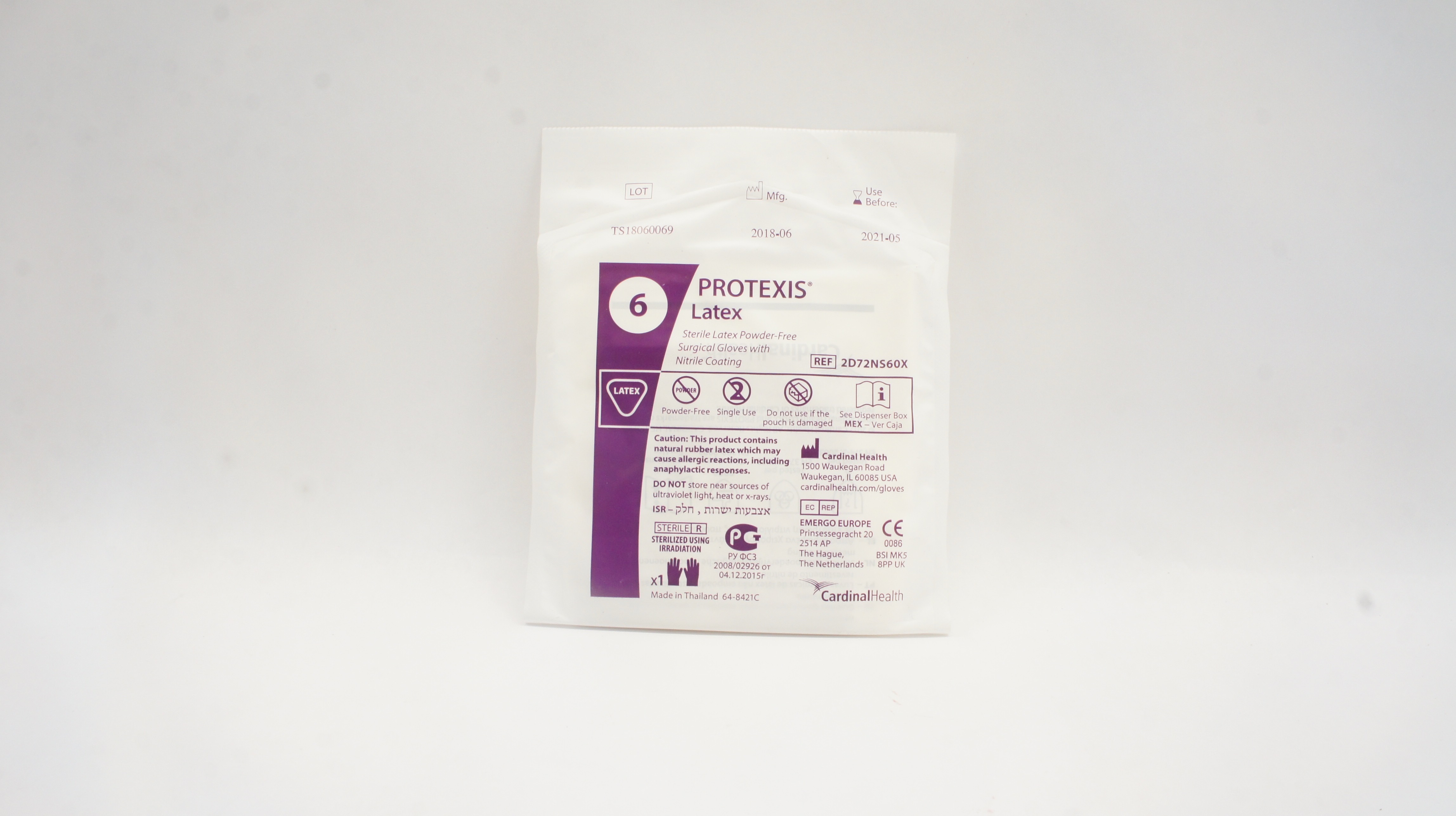 Cardinal Health 2D72NS60X Protexis Latex Powder-Free Gloves Size 6 (x)