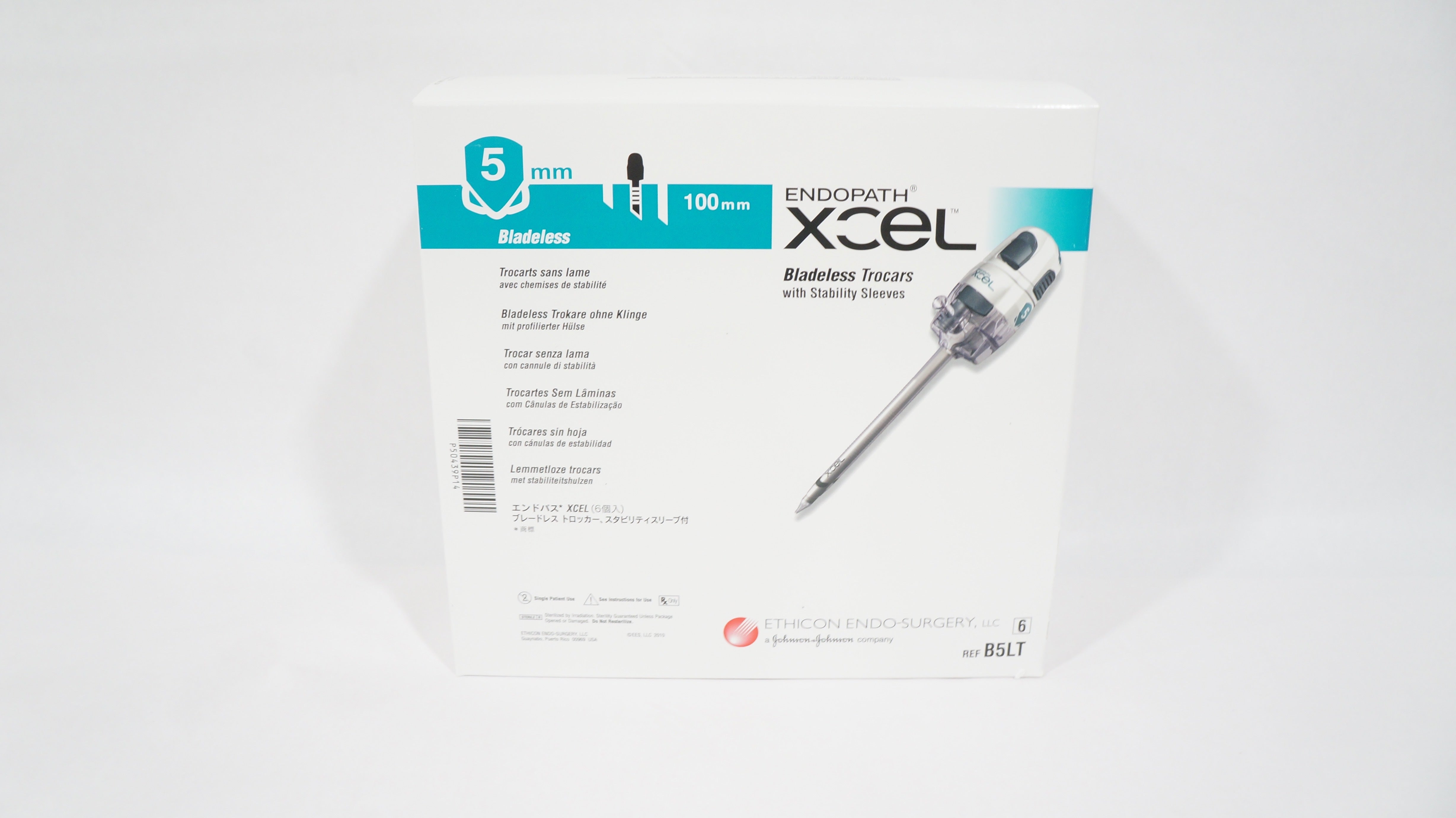 Ethicon B5LT ENDOPATH XCEL Bladeless Trocars 5mm x 100mm Box of 6