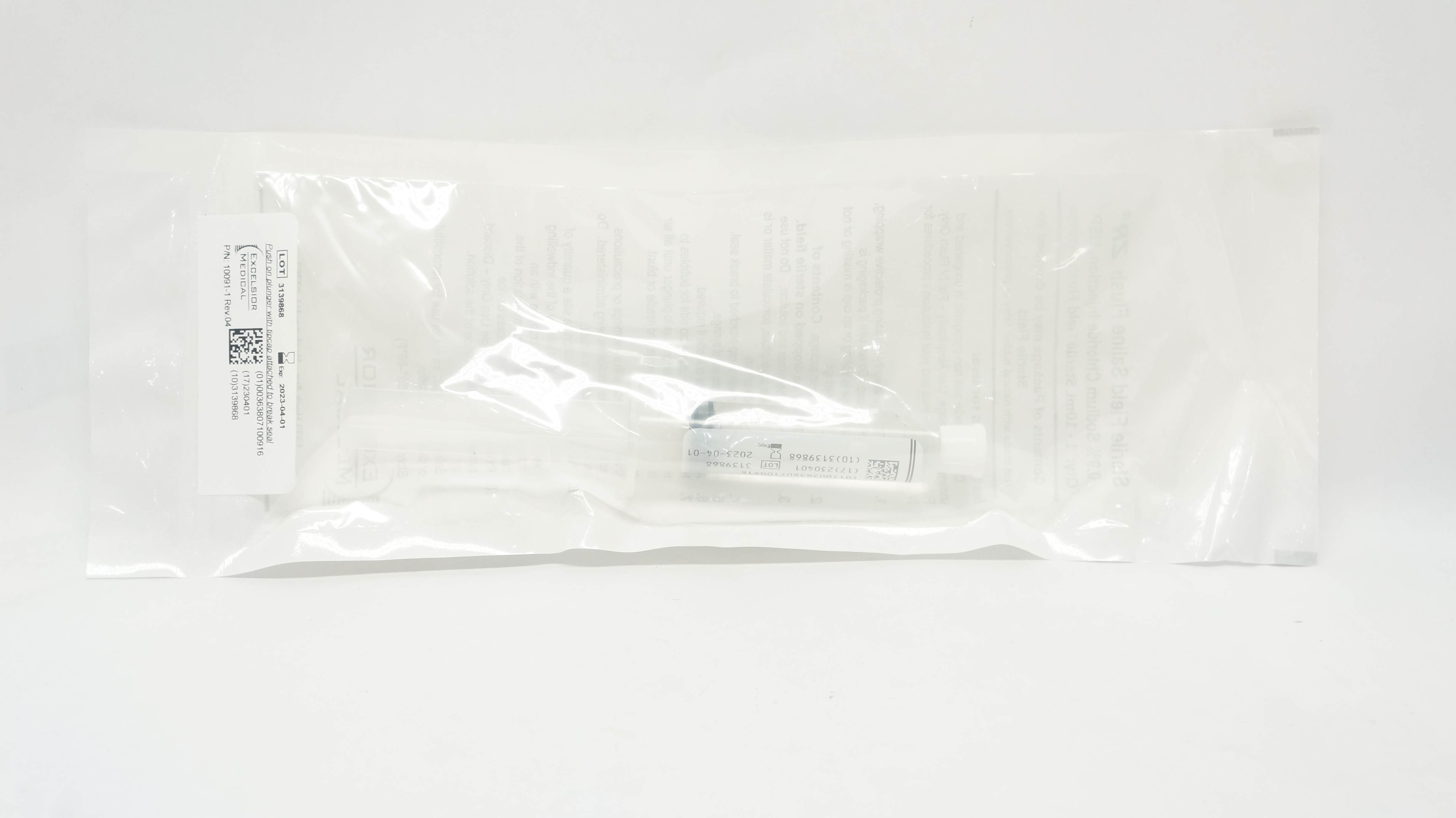 Excelsior Medical 0.9% Sodium Chloride Injection USP 10mL Flush ZR