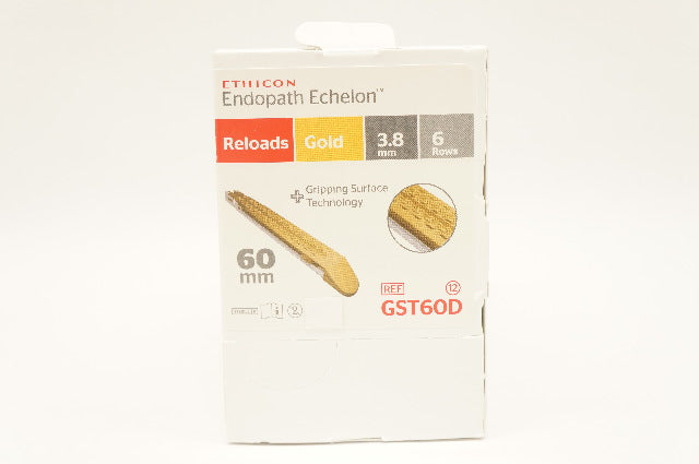 Reloads Ethicon Ethicon GST60D Endopath Echelon Reloads Gold 3.8mm 60mm - Box of 12