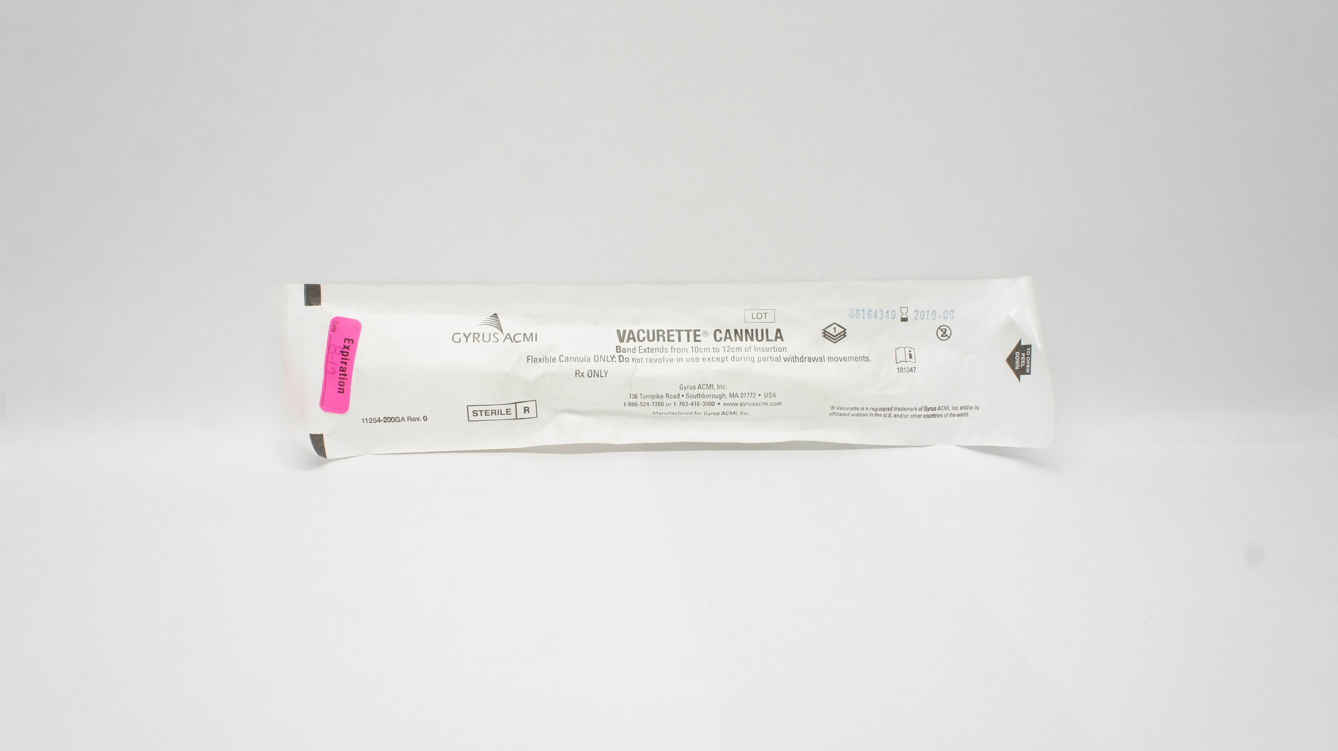 Gyrus ACMI 21555 Vacurette Cannula 12mm Rigid Curved (x)