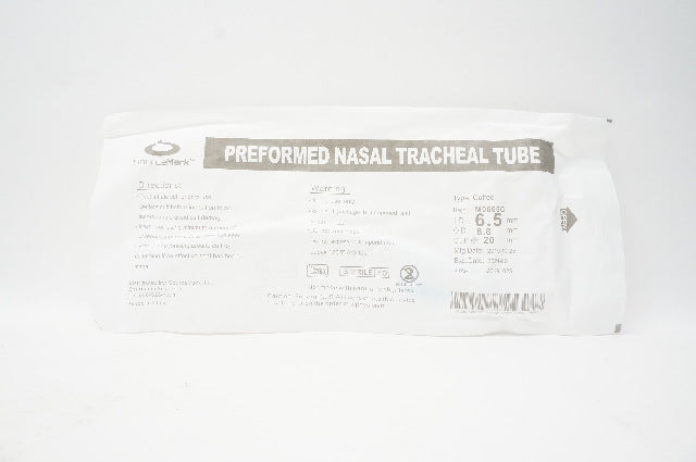 SourceMark M0665C Preformed Nasal Tracheal Tube 6.5mm ID x 8.8mm OD x 20mm