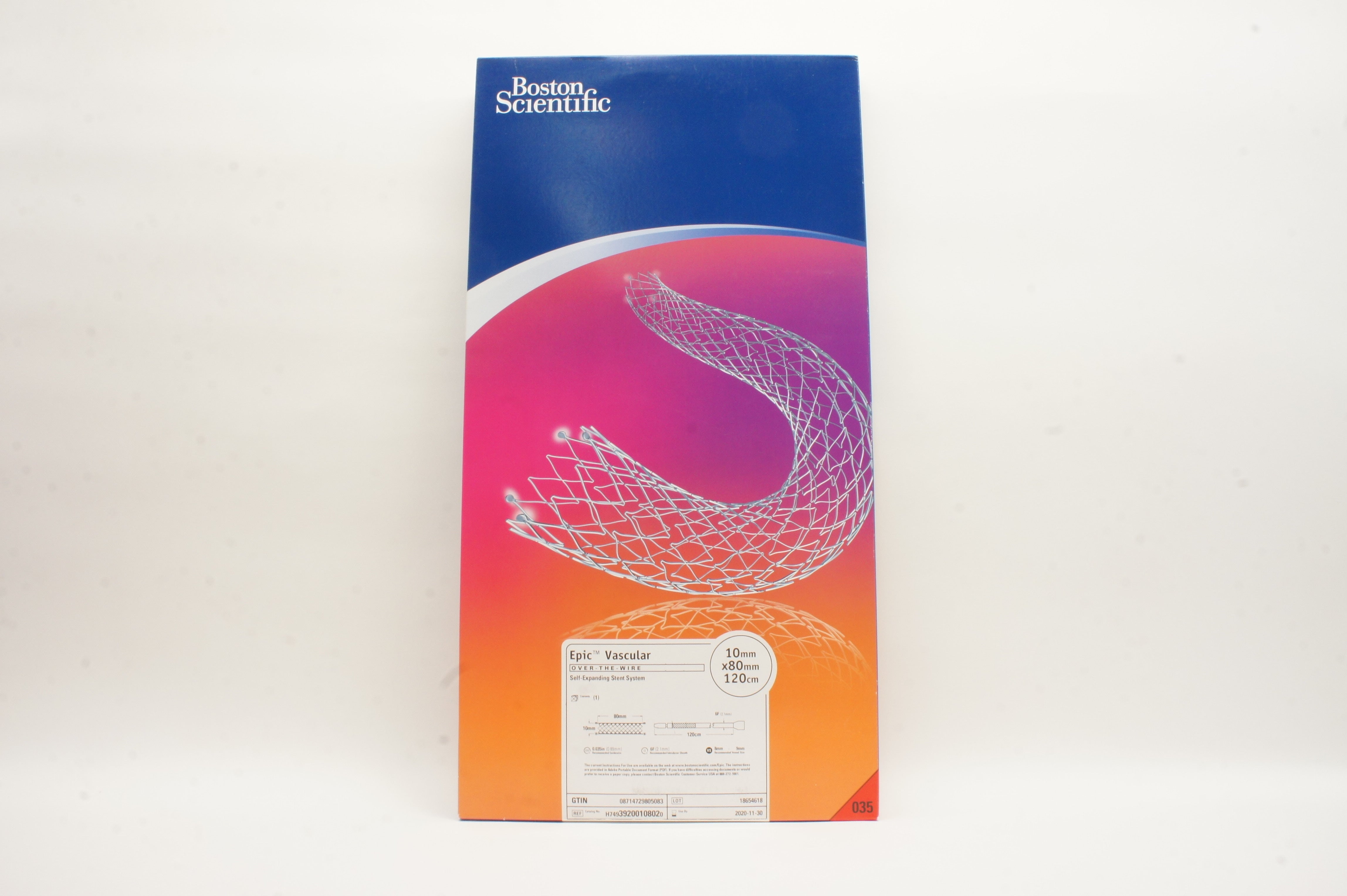 Boston Scientific 3920010802 OTW SELF-EXPANDING STNT. SYSTEM 10x 80mm x 120cm(x)