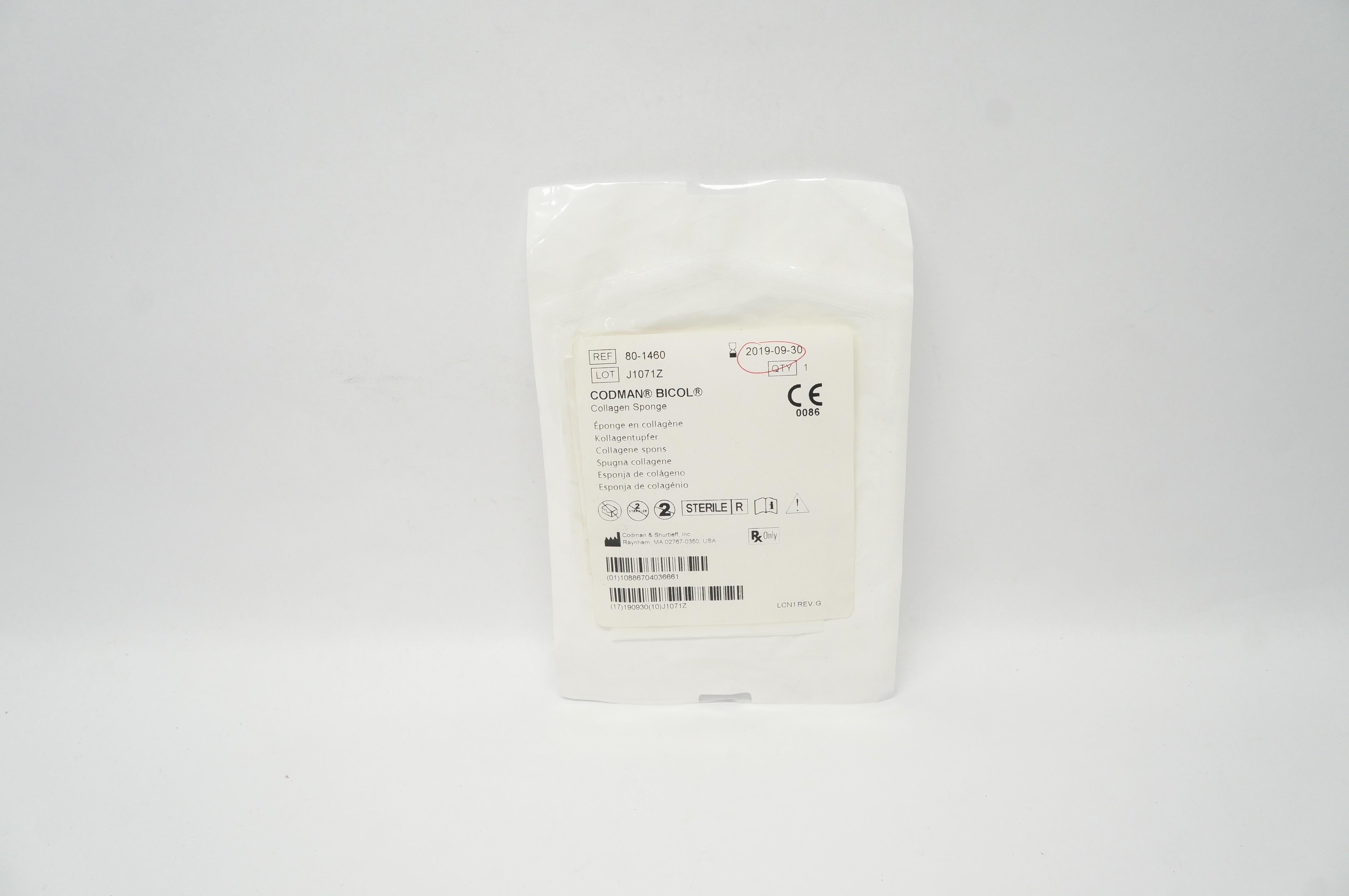 Codman 80-1460 Bicol Collagen Sponge (x)