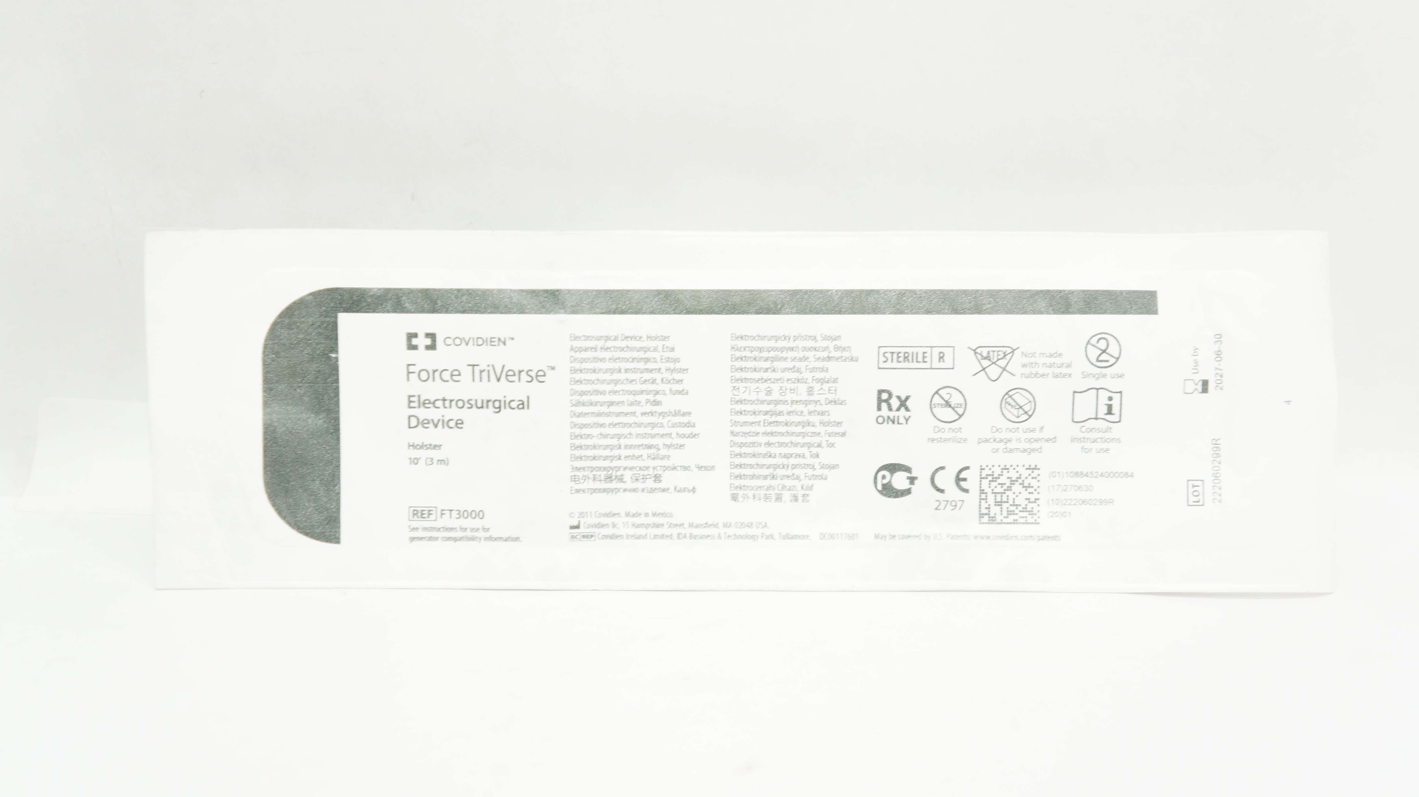 Covidien FT3000 Force TriVerse Electrosurgical Device Holster 10Ft.