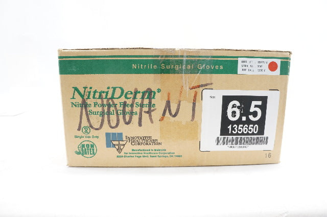 Innovative Healthcare 135600 NitriDerm Nitrile Surgical Gloves, 6.0 -Case of 100