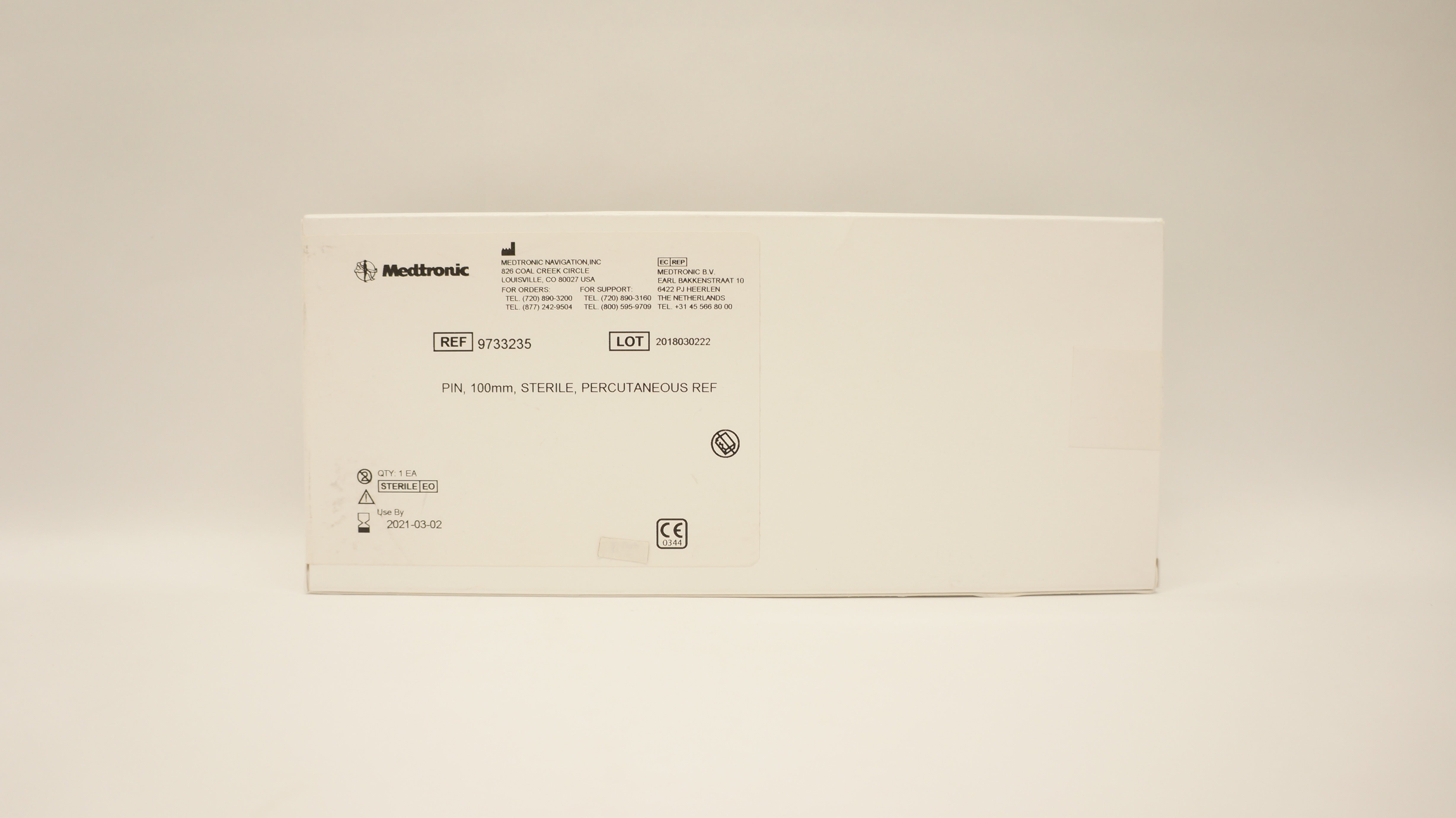 Medtronic 9733235 Pin, Sterile Percutaneous Ref, 100mm (x)